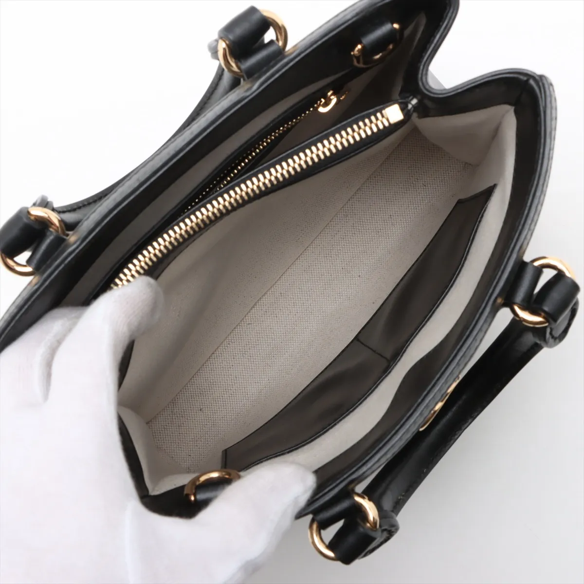 GG Matelasse Leather 2WAY Handbag Black 728309 — view 8