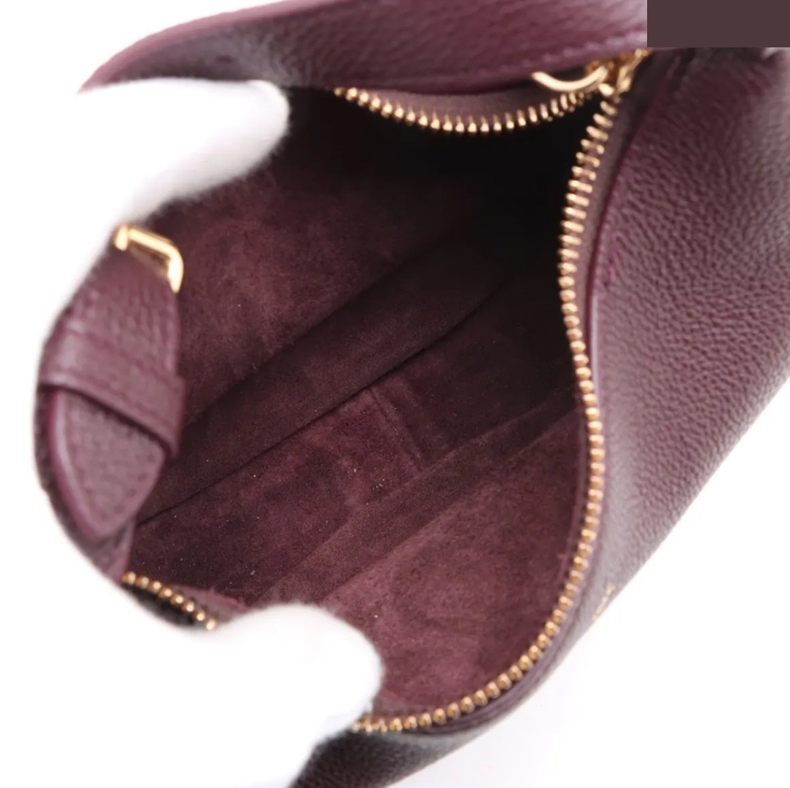 Comes with dust bag. Teen Lulu Leather 2-Way Handbag, Bordeaux. — view 7