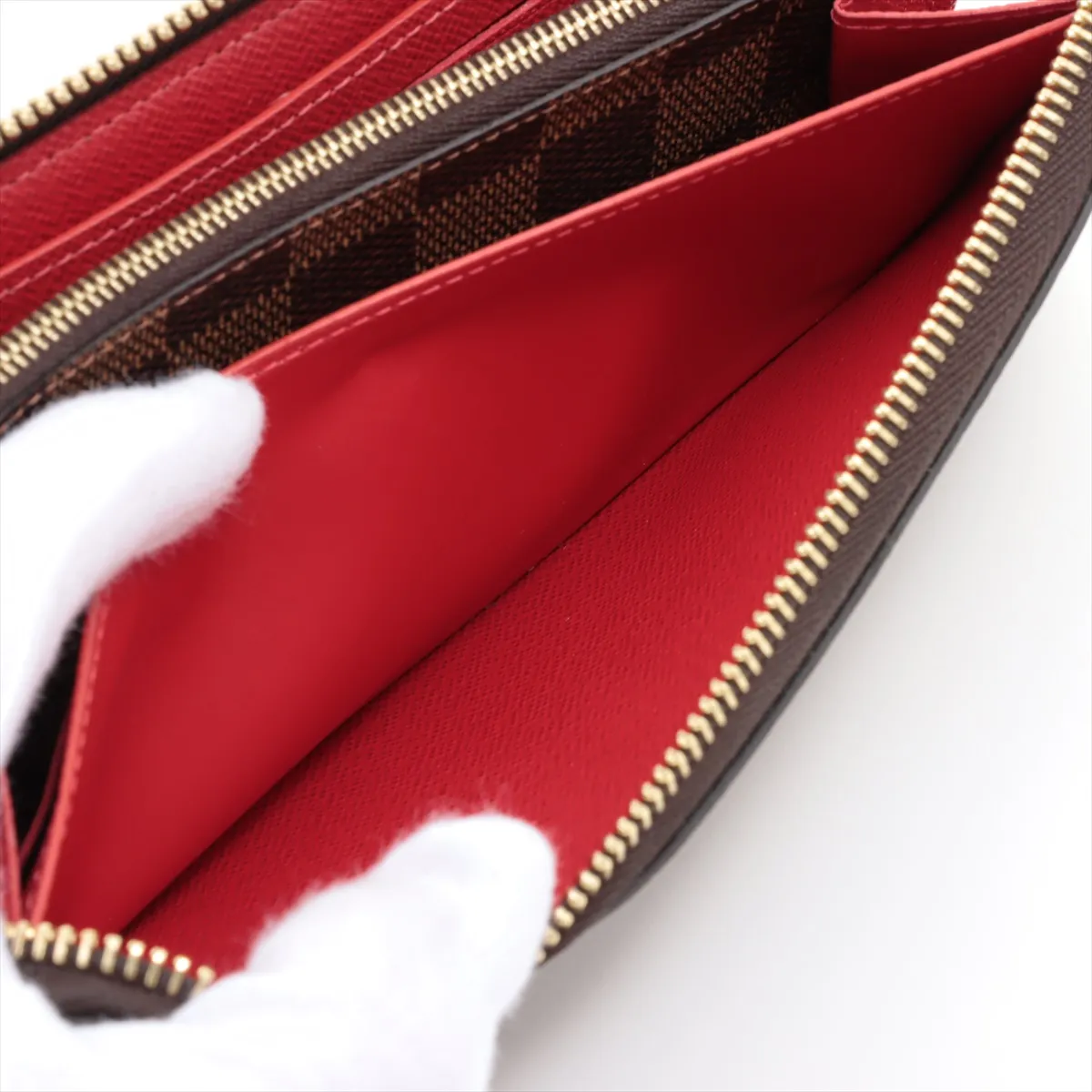 Damier Portefeuille Clemence N60534 GI0290 Sleeves Round Zip Wallet RFID Reaction — view 7