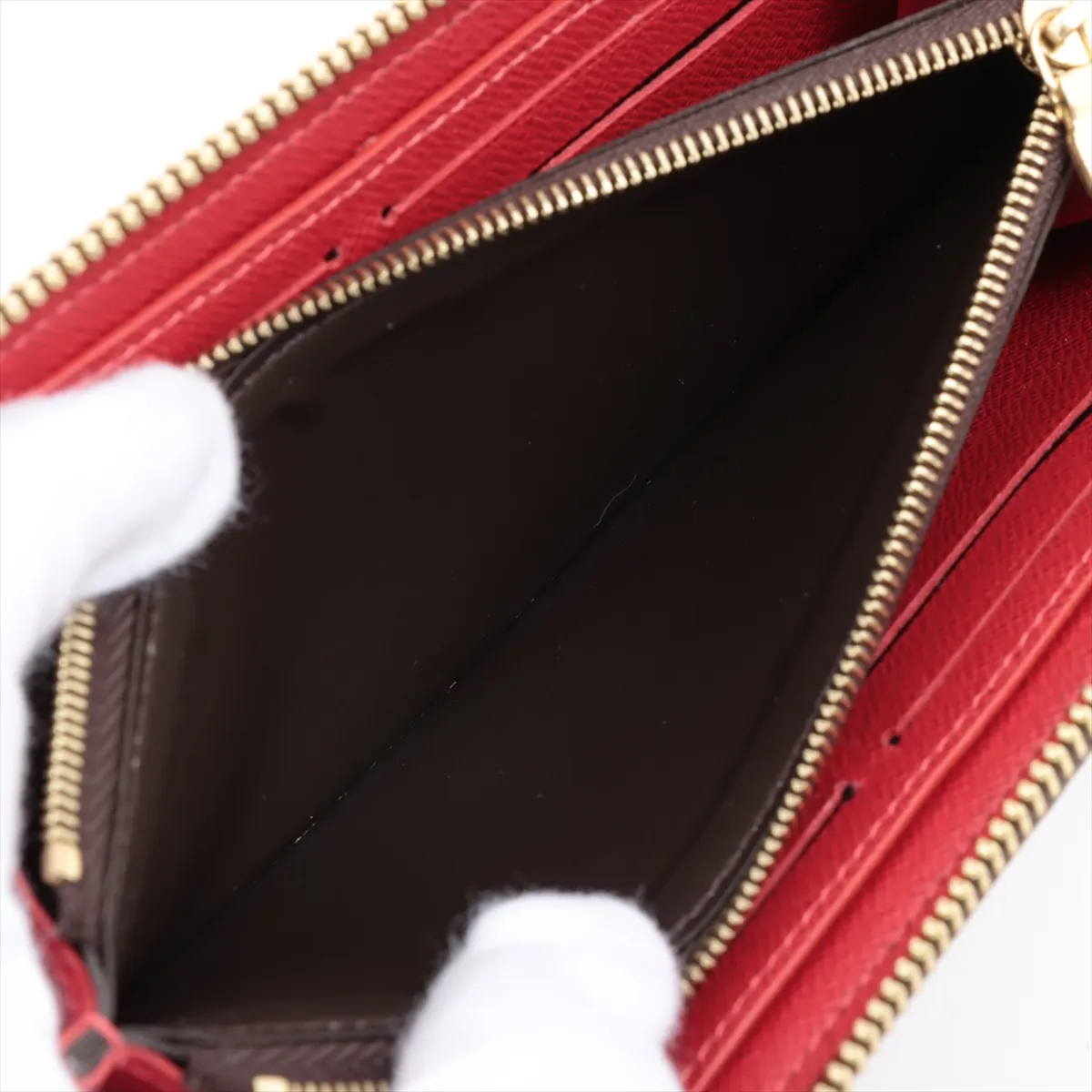 Damier Portefeuille Clemence N60534 GI0290 Sleeves Round Zip Wallet RFID Reaction — view 8