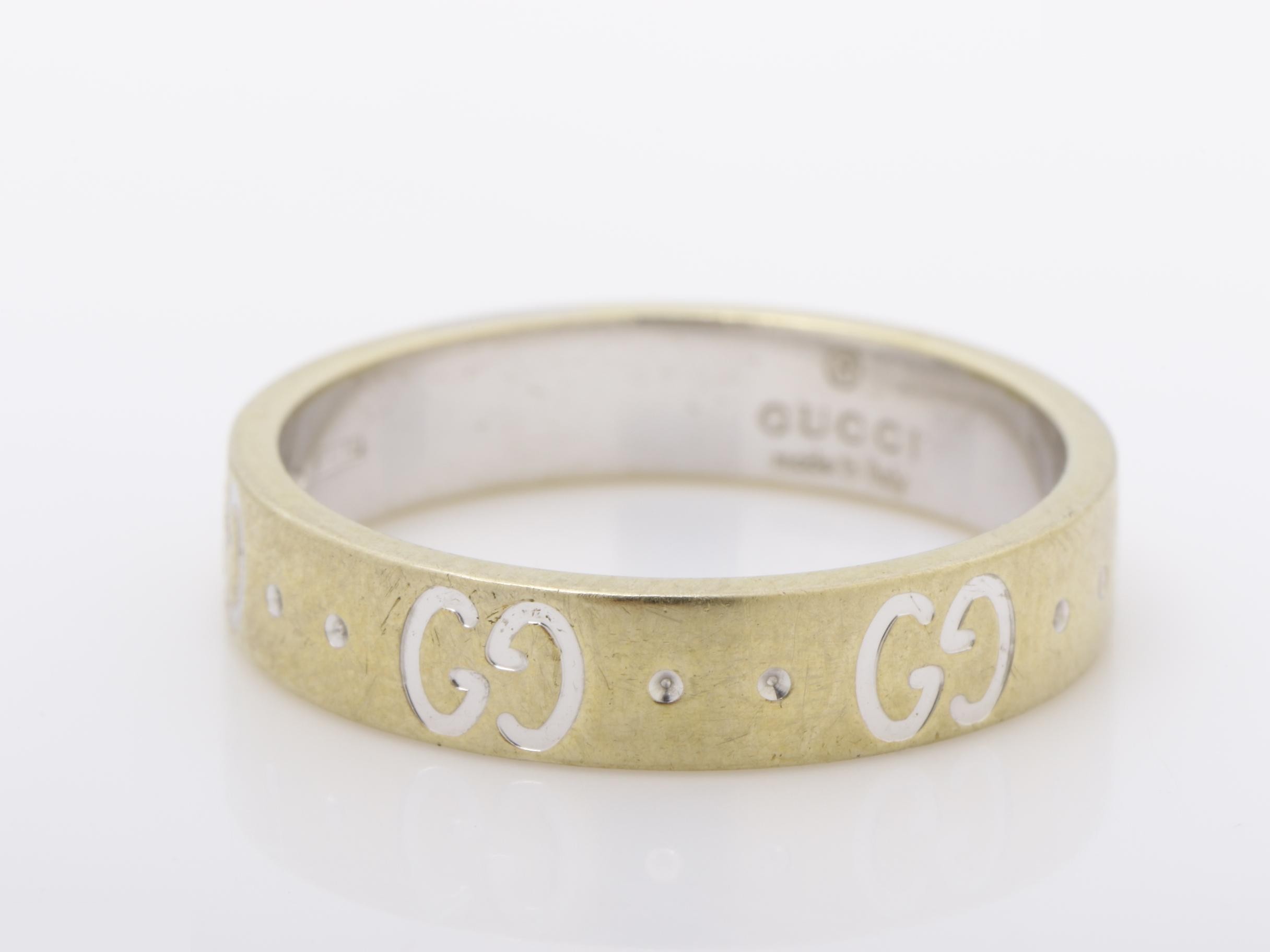 GG pattern ring, 750WG, 3.4g, size #11 — view 3