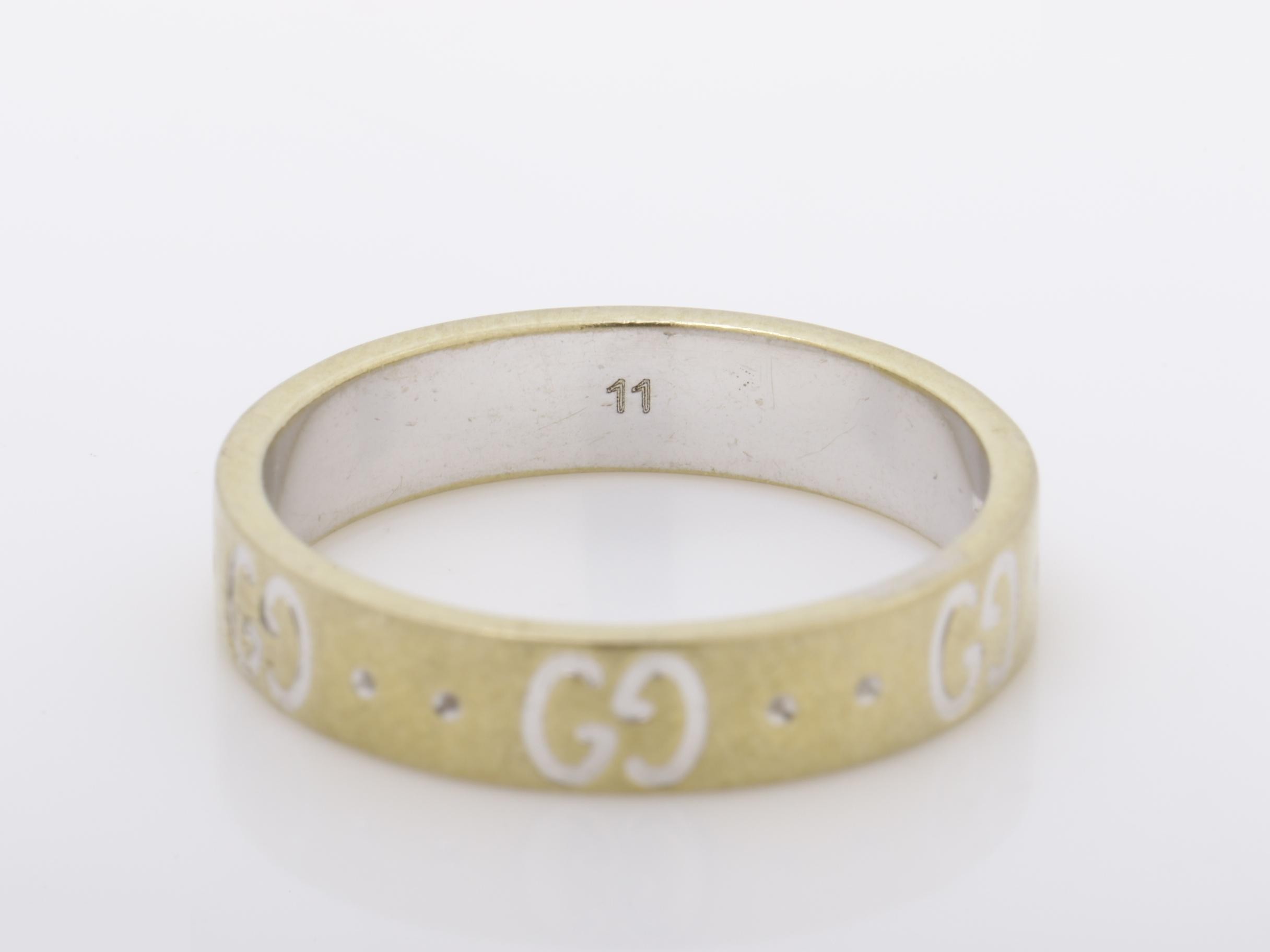 GG pattern ring, 750WG, 3.4g, size #11 — view 4