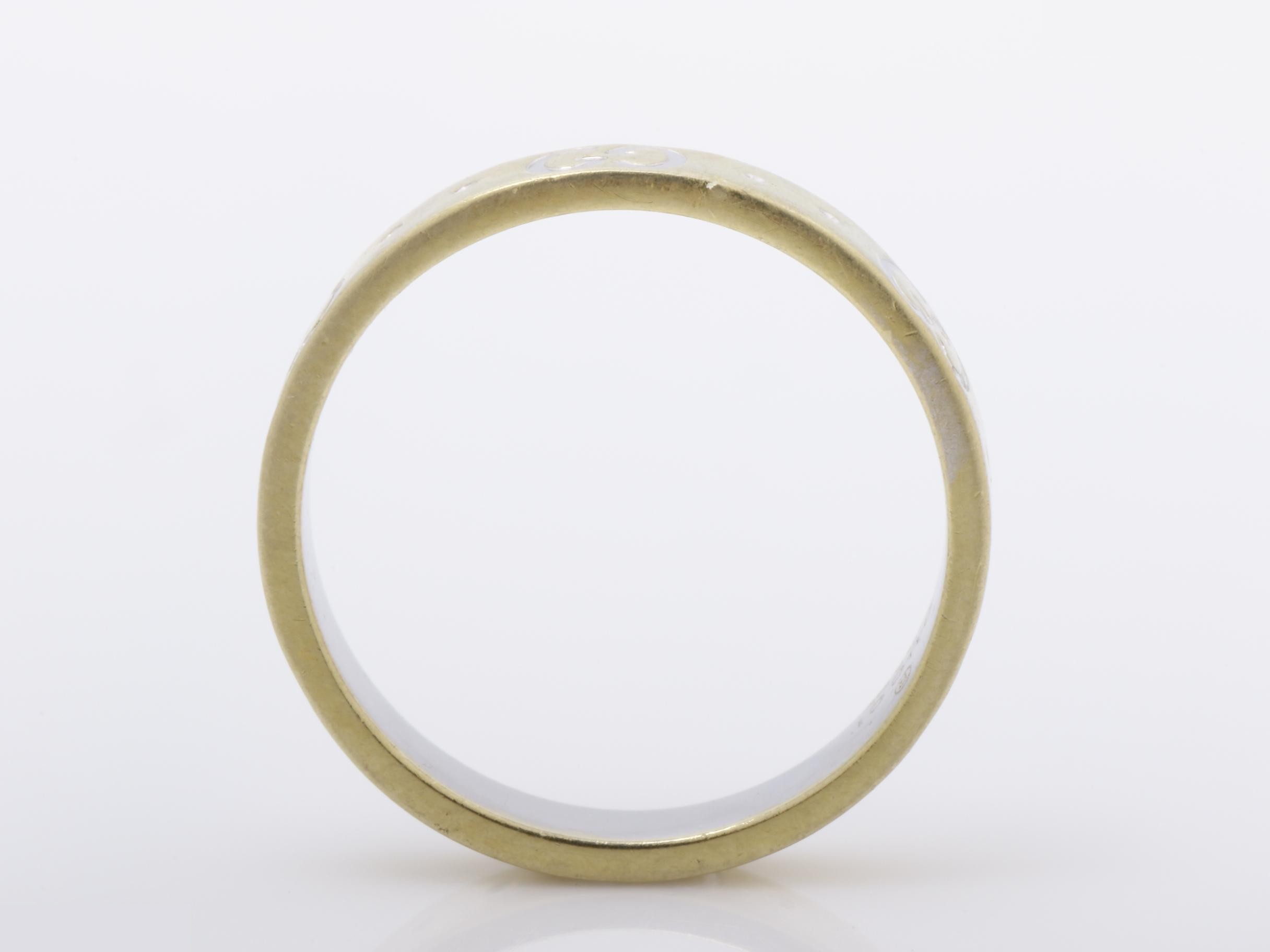 GG pattern ring, 750WG, 3.4g, size #11 — view 5
