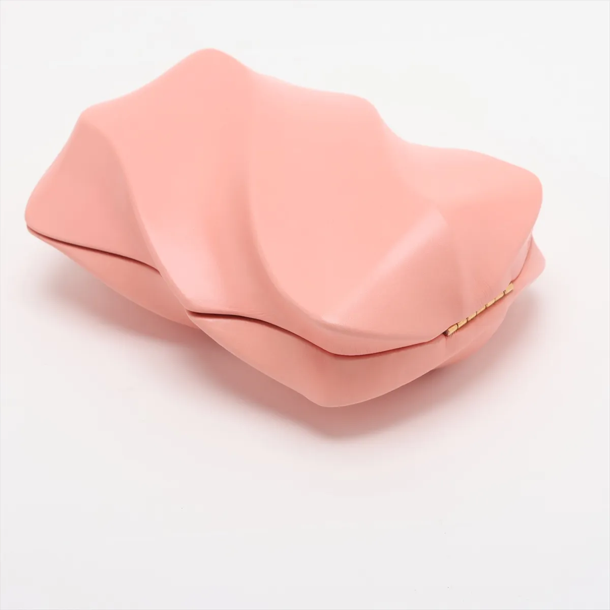Leather Clutch Bag Pink — view 4