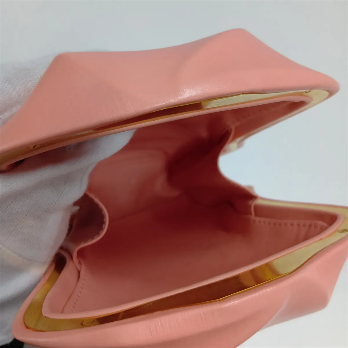 Leather Clutch Bag Pink — view 8