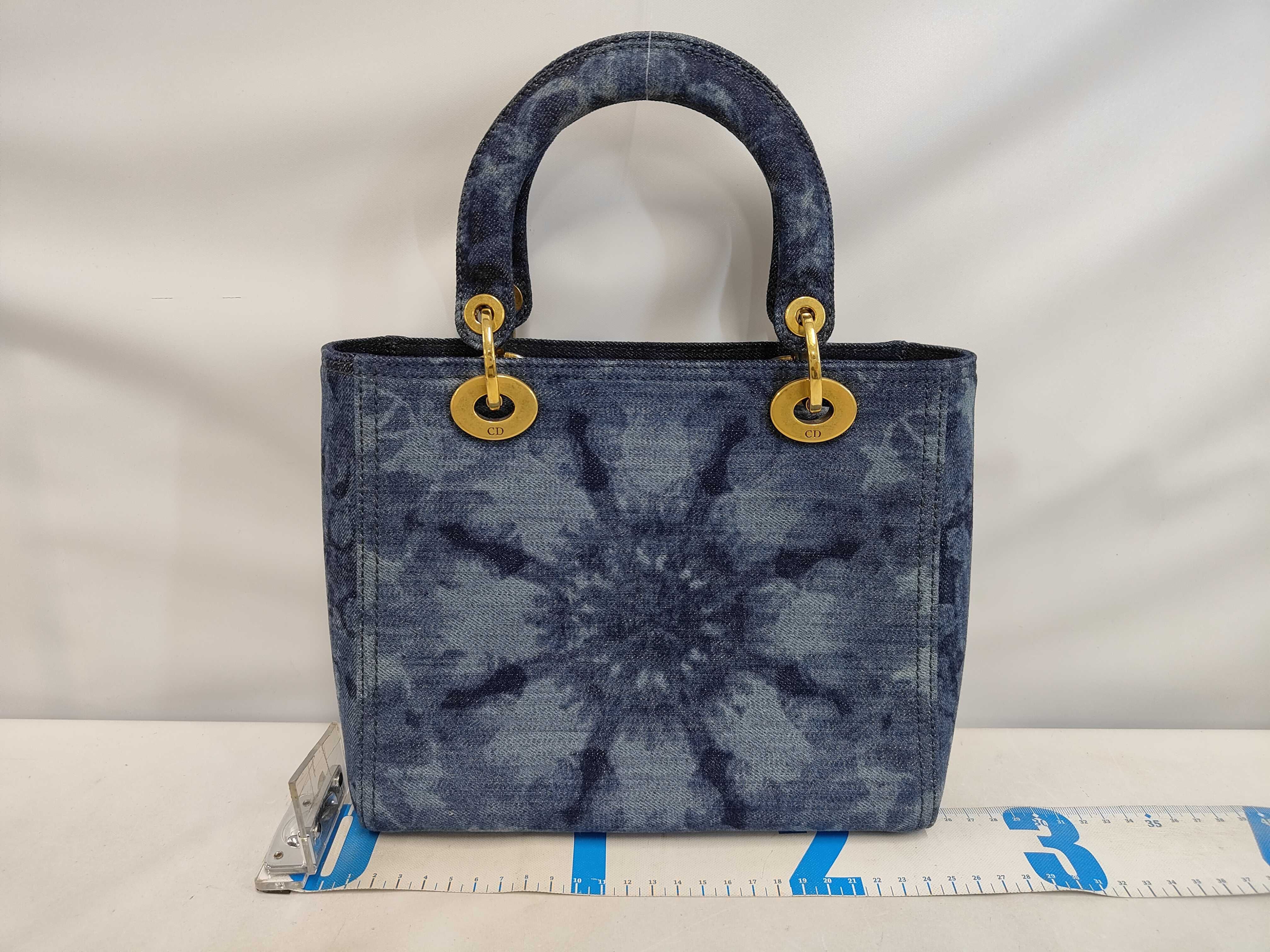 Lady Dior handbag, denim-dyed blue bag — view 2