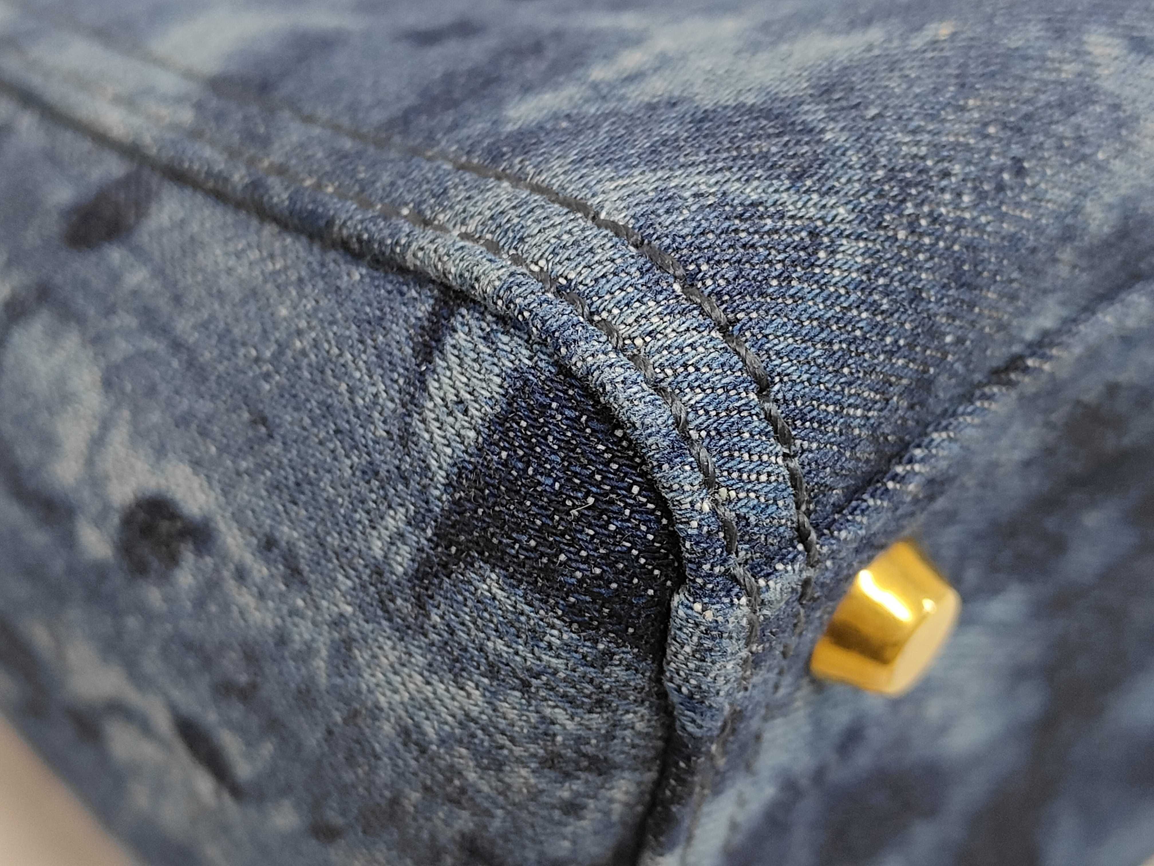 Lady Dior handbag, denim-dyed blue bag — view 3