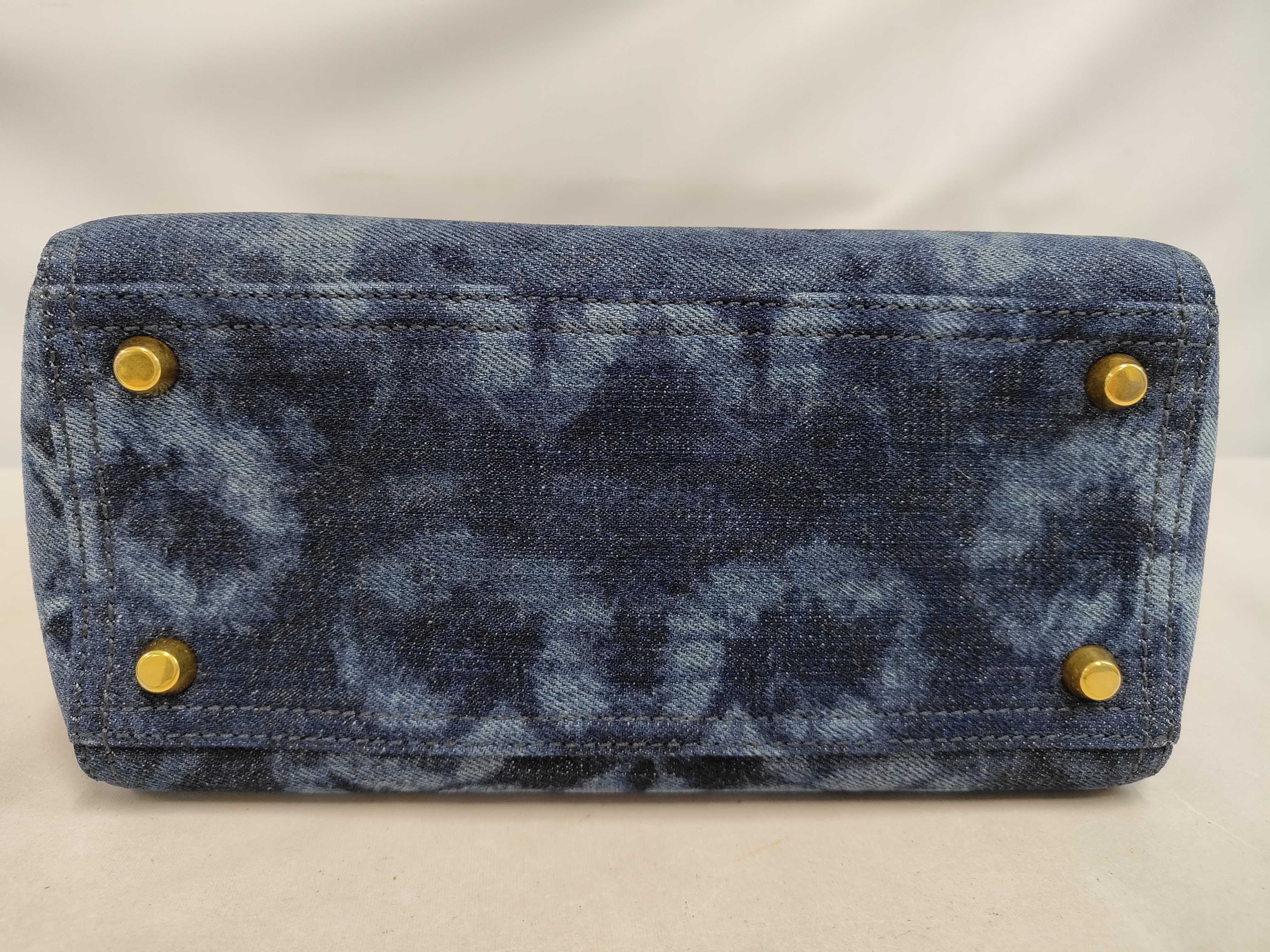 Lady Dior handbag, denim-dyed blue bag — view 4