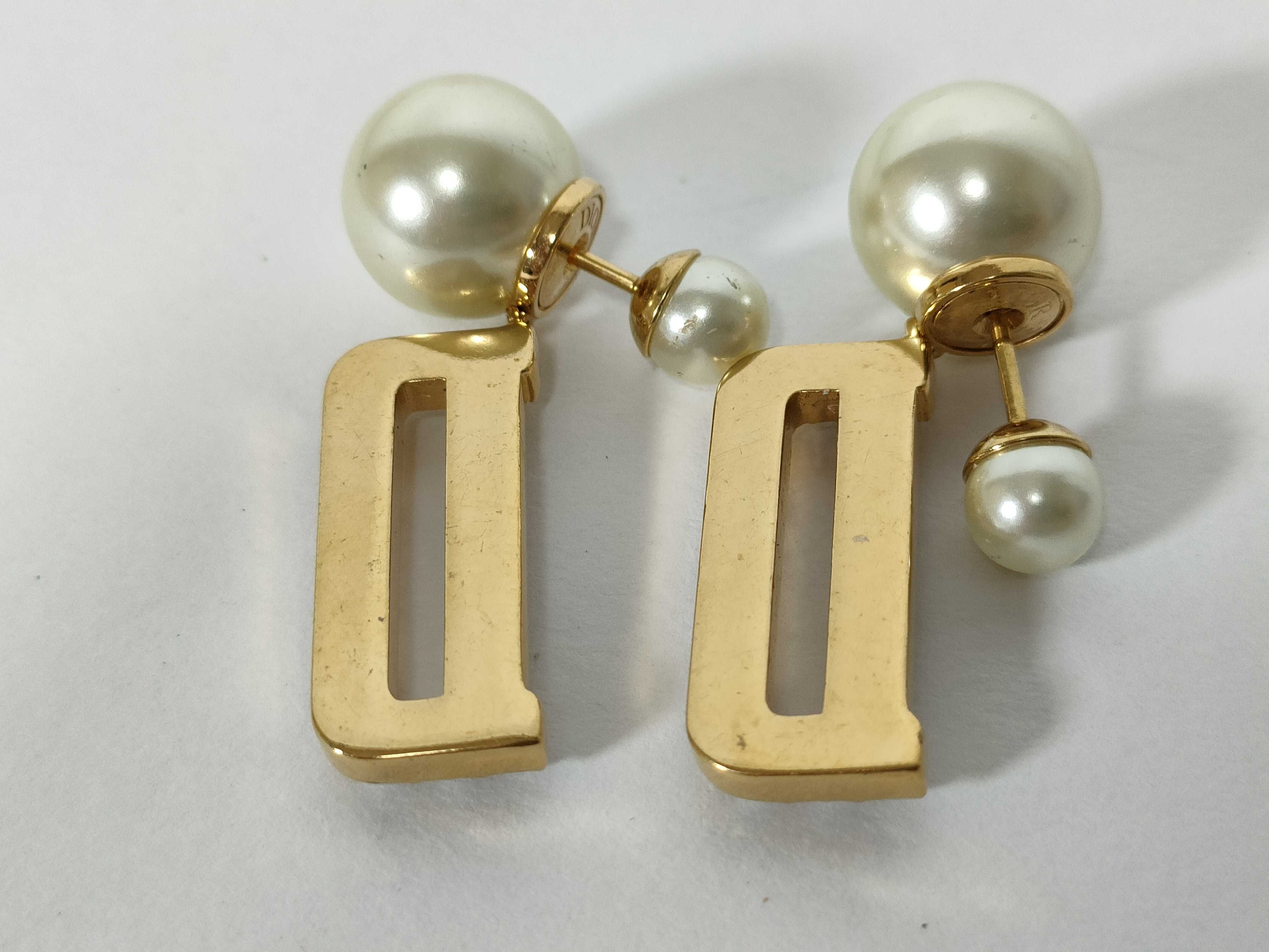 Tribal Pearl Earrings — view 2