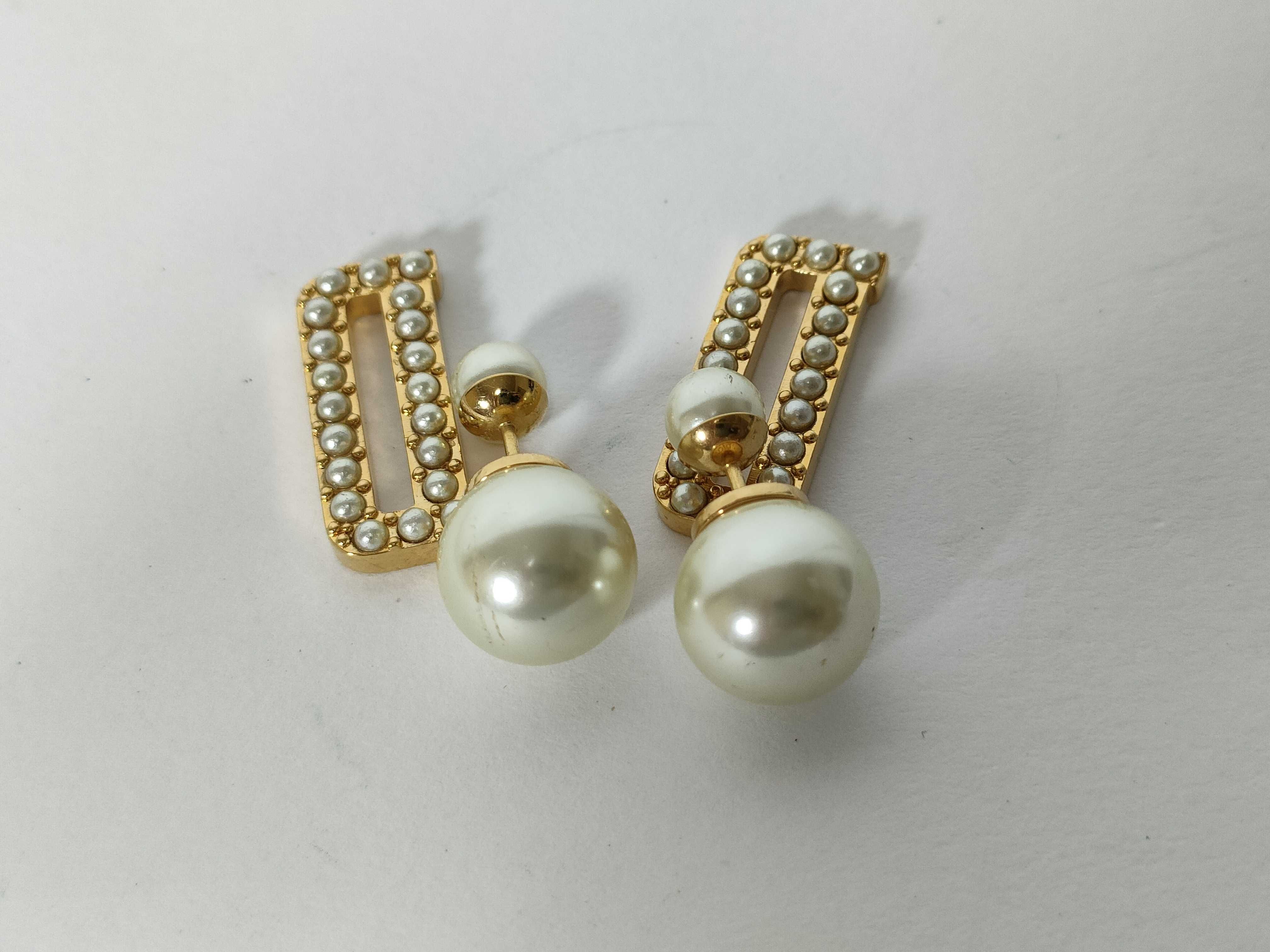 Tribal Pearl Earrings — view 4