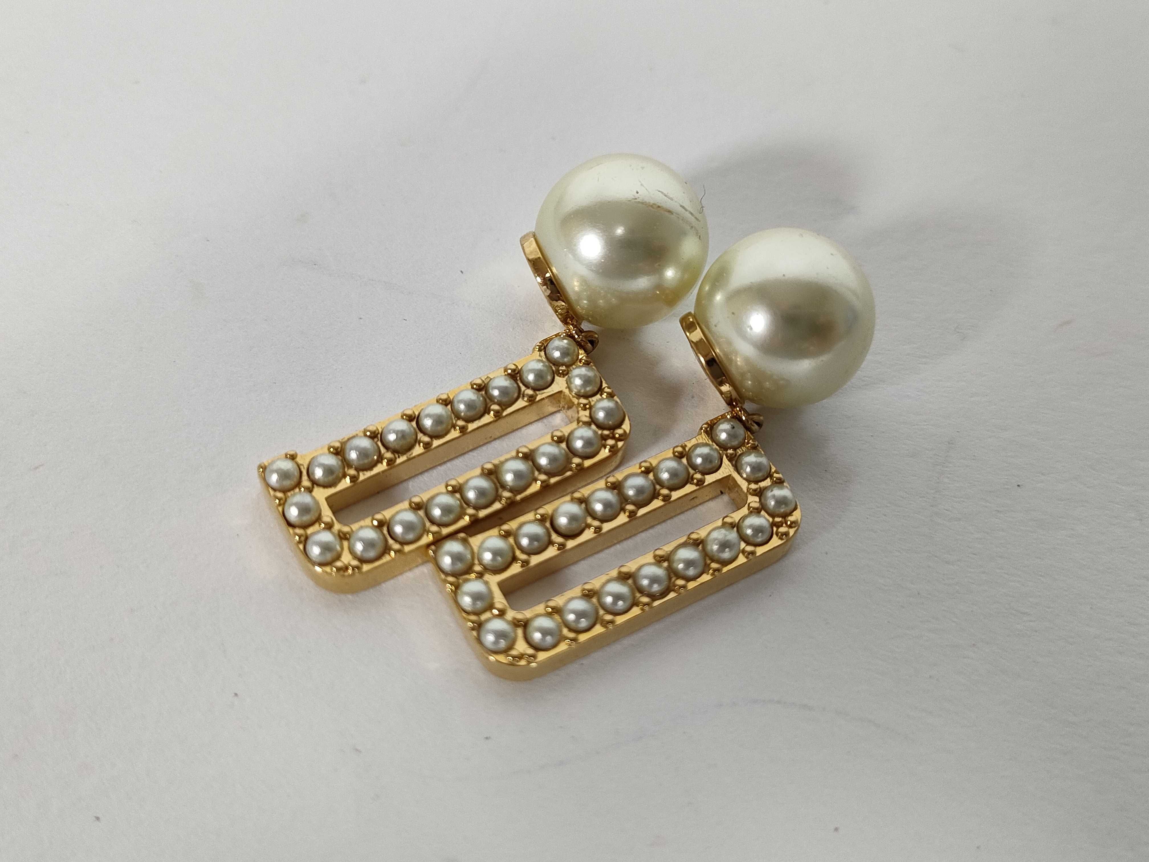 Tribal Pearl Earrings — view 9