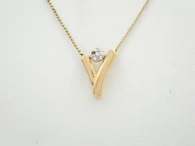 Other line: Precious metal necklace, Y, gold, chain approximately 45cm.