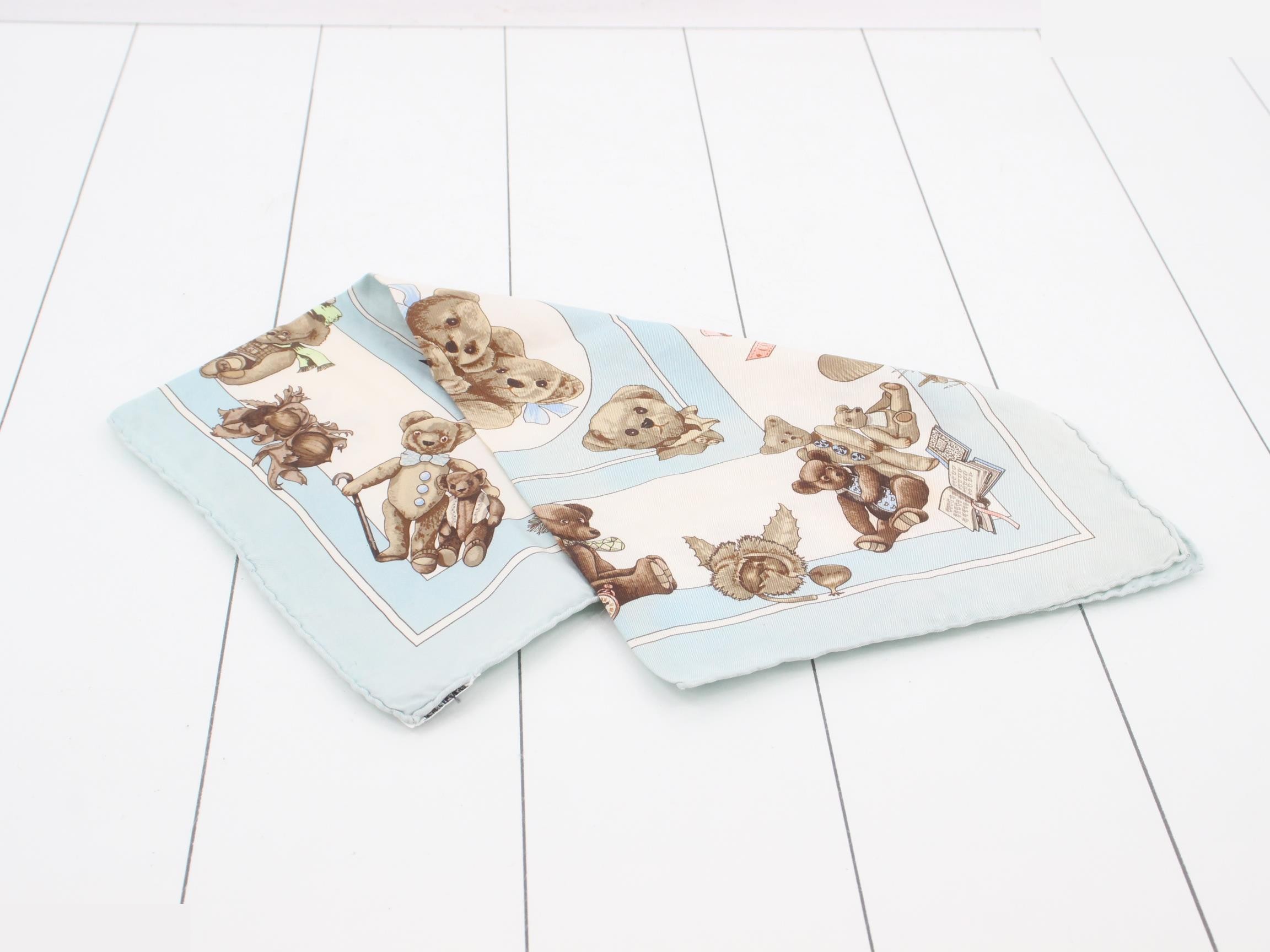 Teddy Bear Scarf, Silk — view 2