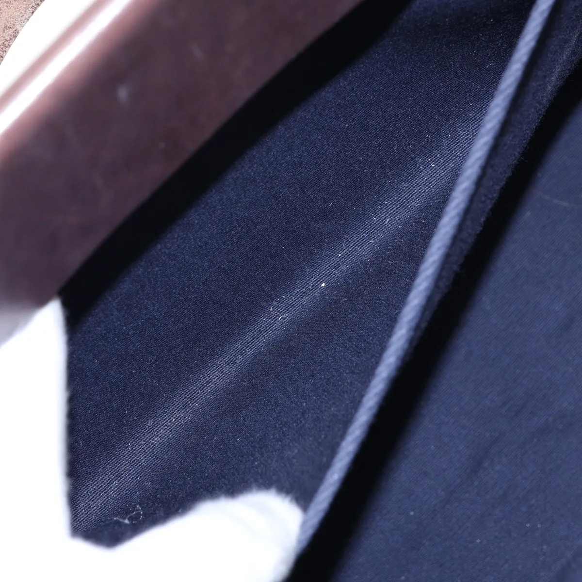 Herbag Cabas GM Toile Officier x Vache Hunter Navy x Brown Gold Hardware Pouch is sticky — view 8