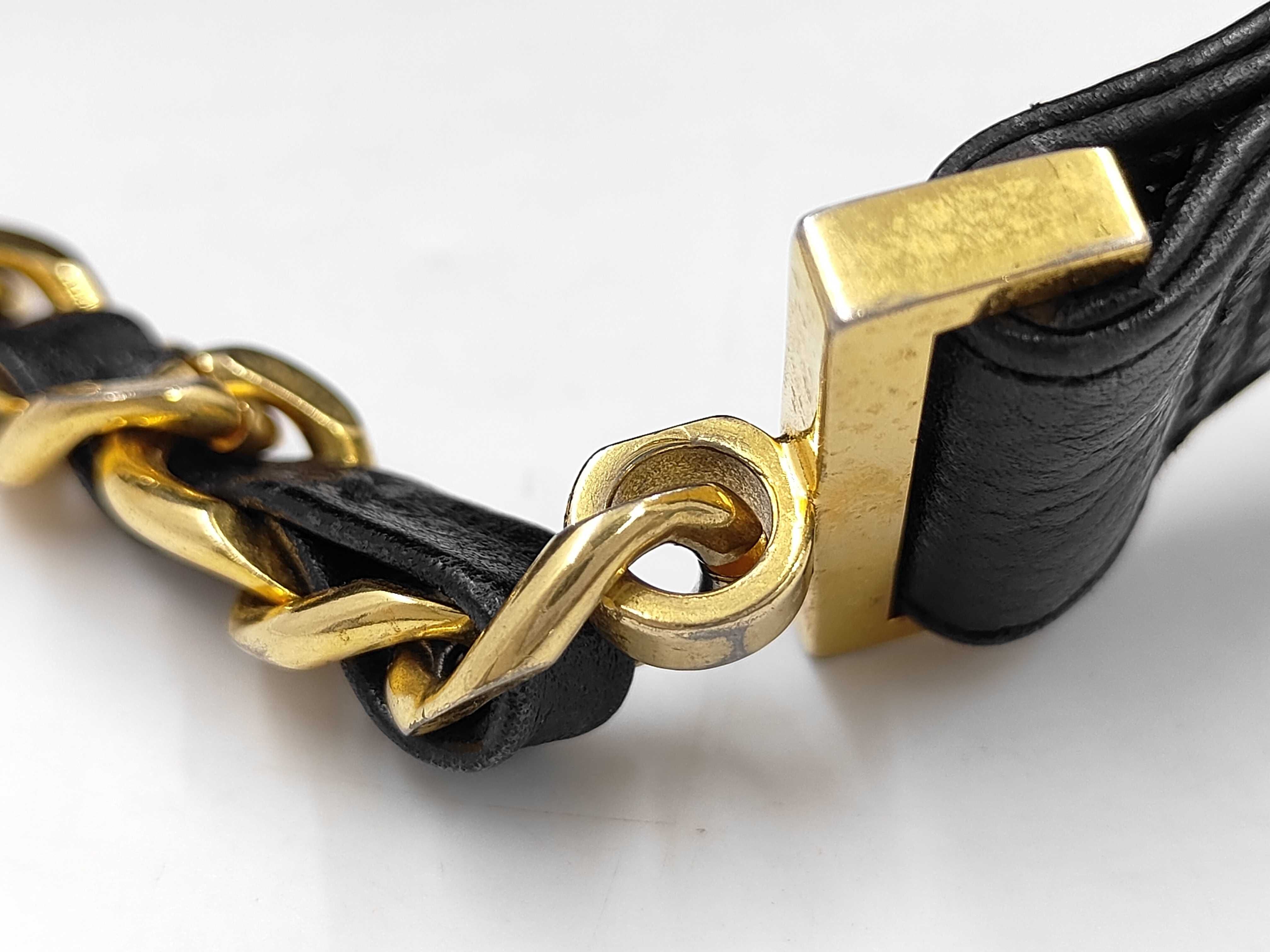 Caviar Skin Backpack, Black with Gold Hardware — view 6
