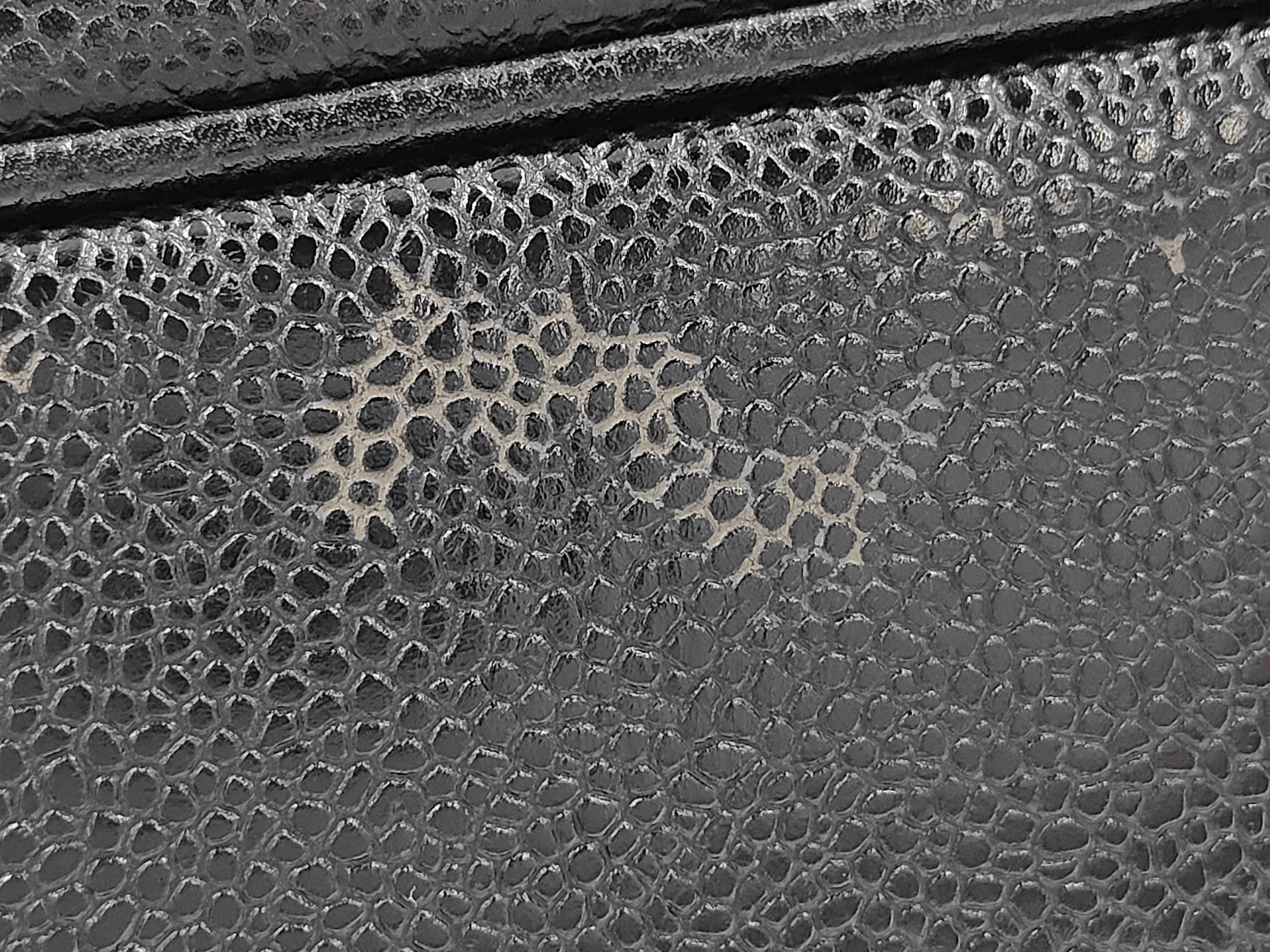 Caviar Skin Backpack, Black with Gold Hardware — view 9