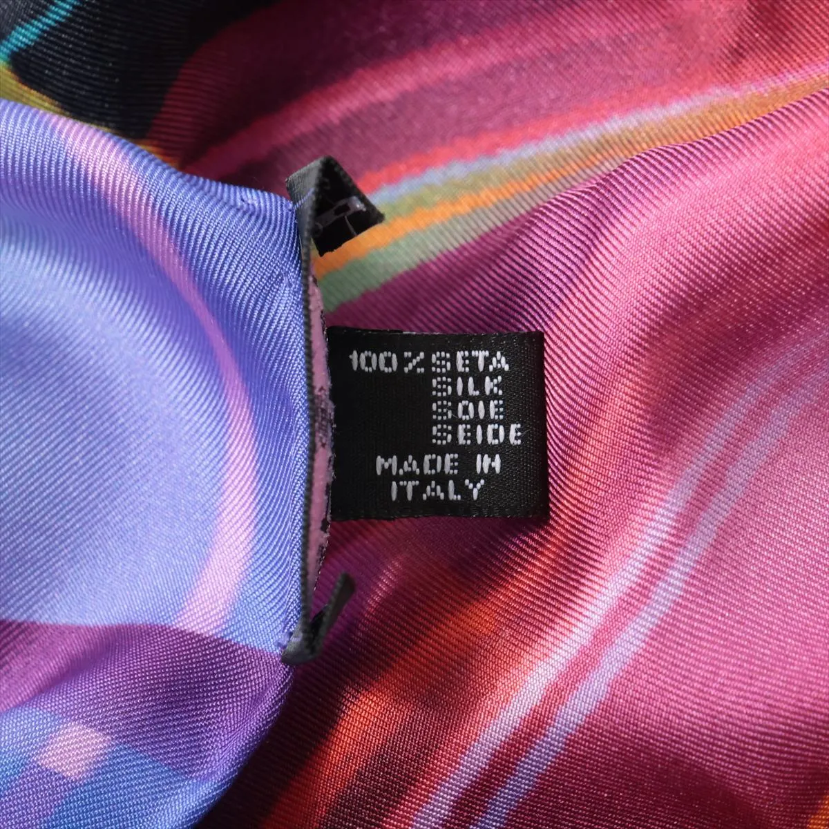 Coco Mark Scarf, Silk, Blue. Shows signs of wear, — view 7