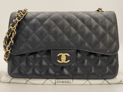 BAG CAVIAR SKIN CLASSIC GHW DOUBLE FLAP SERIES 25 CAVIAR SKIN NO CARD BUTWITH HOLOGRAM Bag