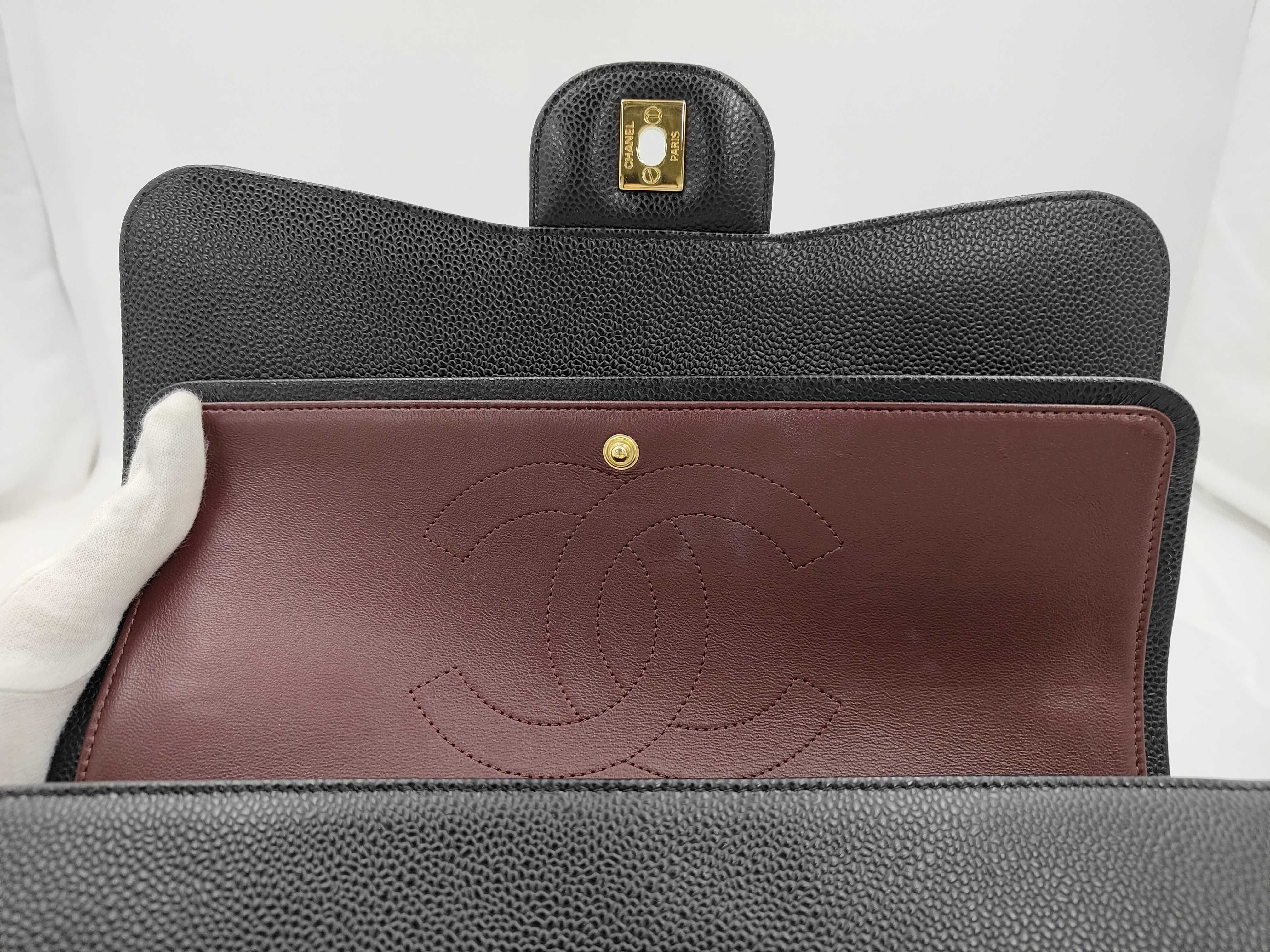 BAG CAVIAR SKIN CLASSIC GHW DOUBLE FLAP SERIES 25 CAVIAR SKIN NO CARD BUTWITH HOLOGRAM Bag — view 8