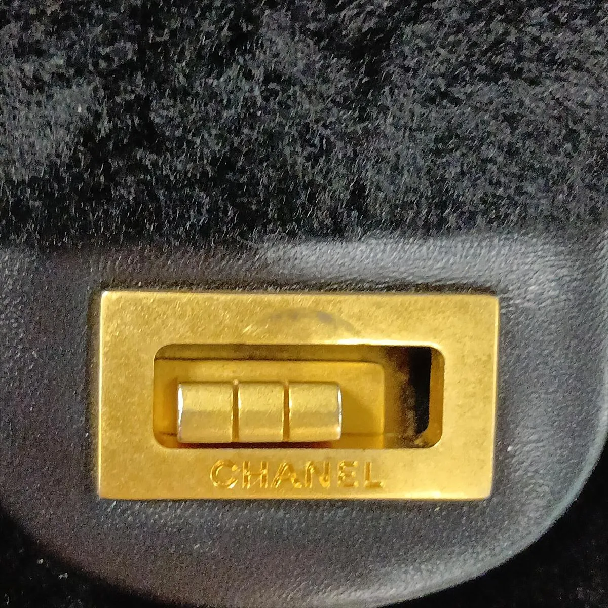 Matelassé 2.55 Fur x Lambskin Single Flap Double Chain Bag, Black with Gold Hardware, 30608429 (Serial Number in the 30s) — view 11