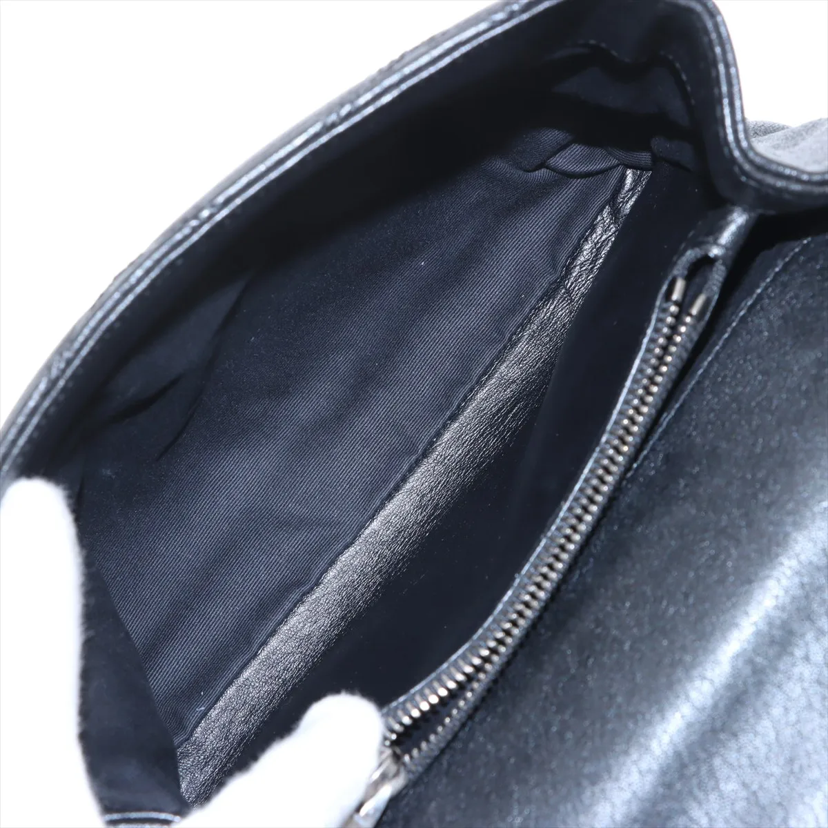 College Leather 2-Way Handbag, Black, 428056 — view 8