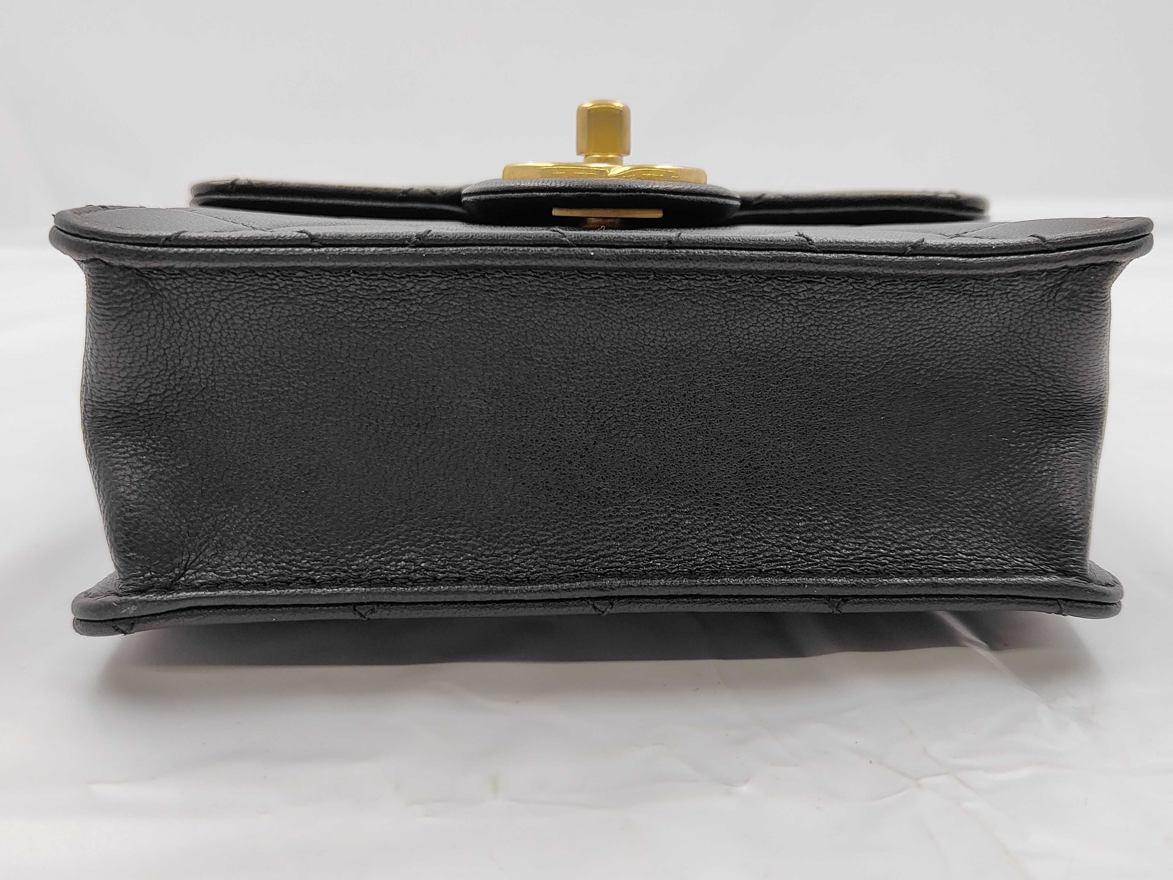 Matelassé Chain Shoulder Bag with Pearls and Lambskin, Black — view 7
