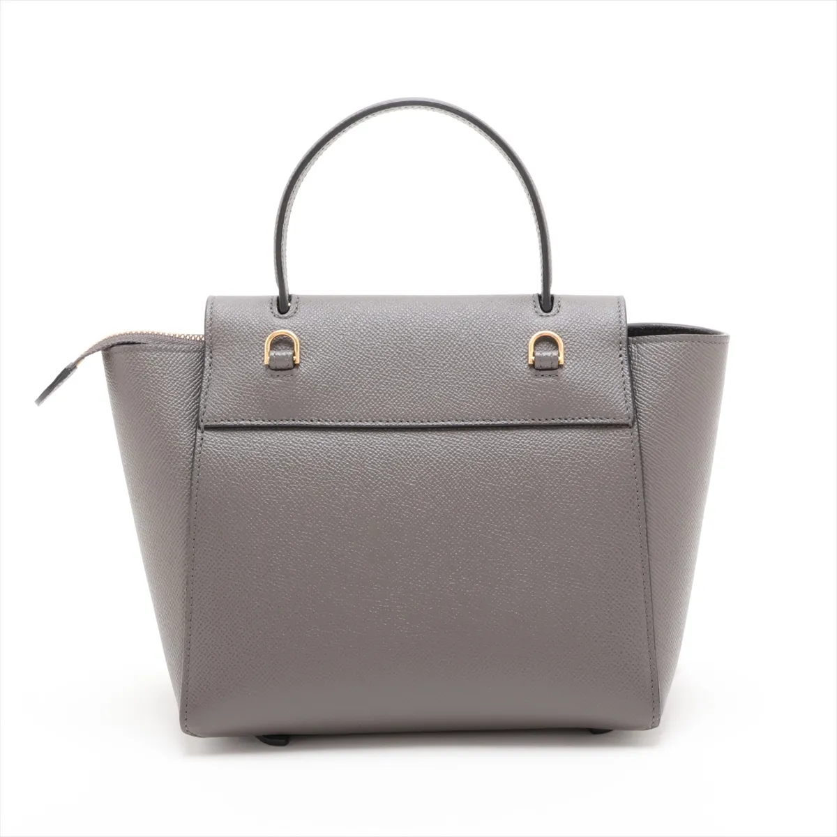 Belt Bag Nano Leather 2-Way Handbag, Gray — view 2