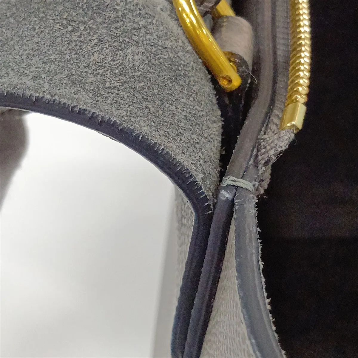 Belt Bag Nano Leather 2-Way Handbag, Gray — view 12