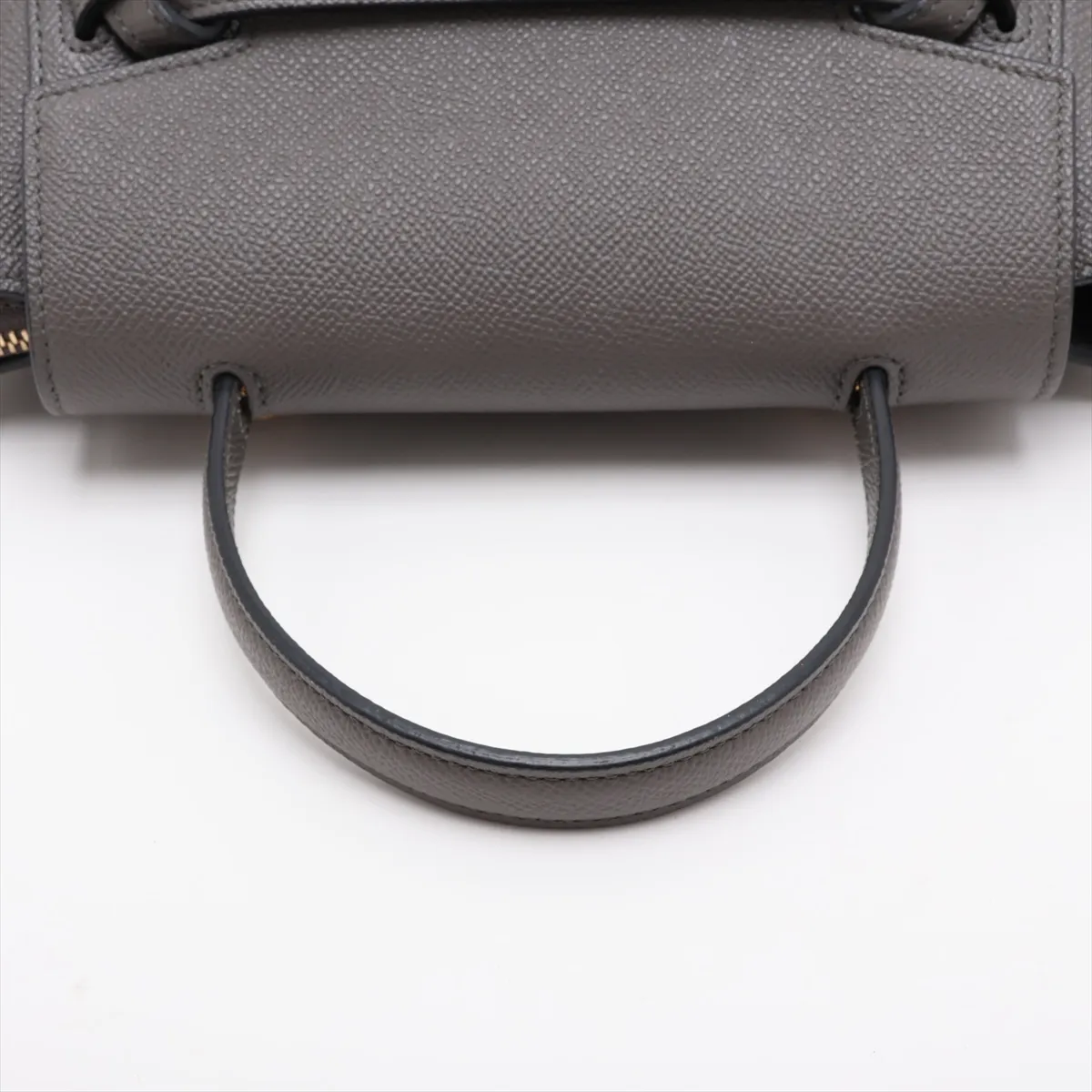 Belt Bag Nano Leather 2-Way Handbag, Gray — view 5