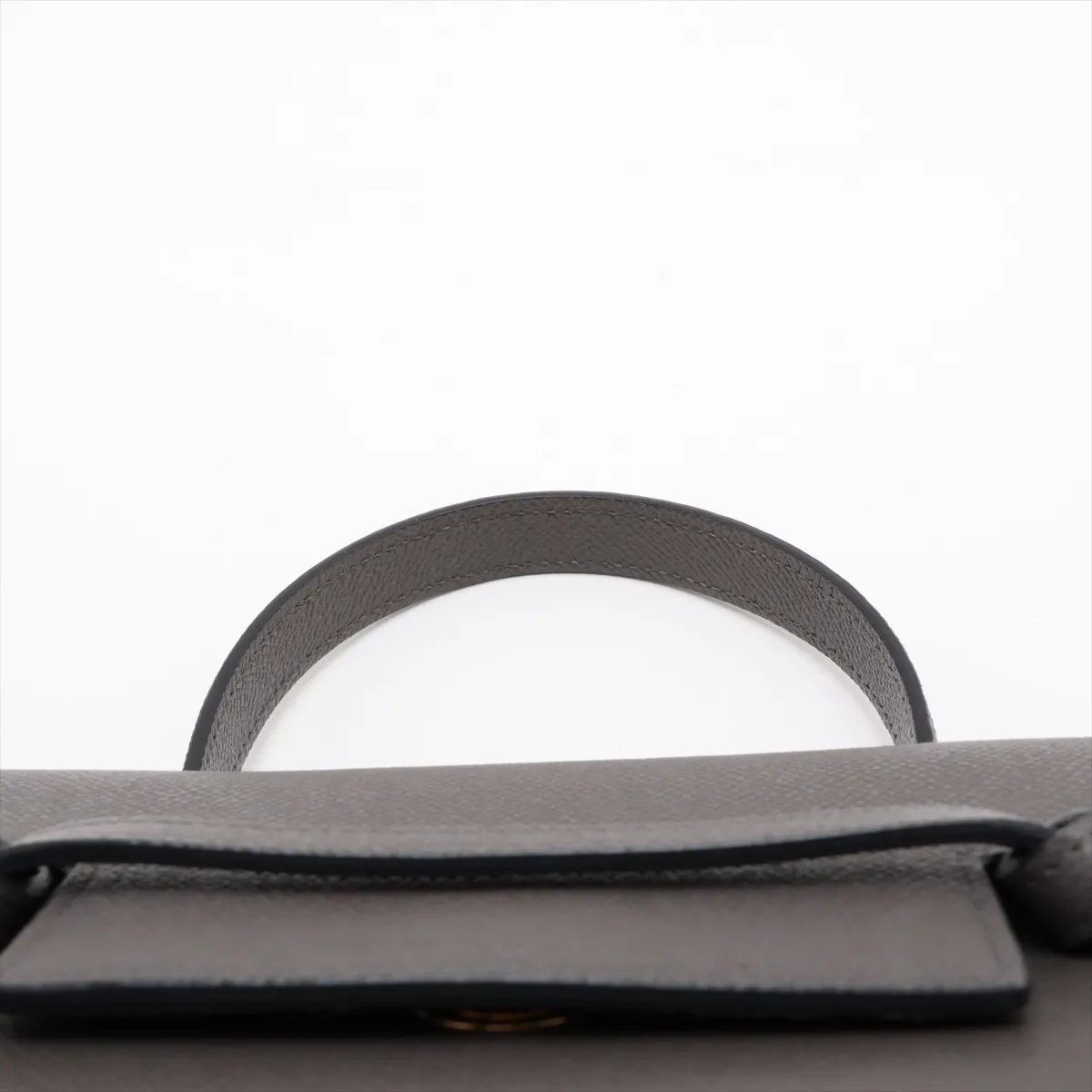 Belt Bag Nano Leather 2-Way Handbag, Gray — view 6