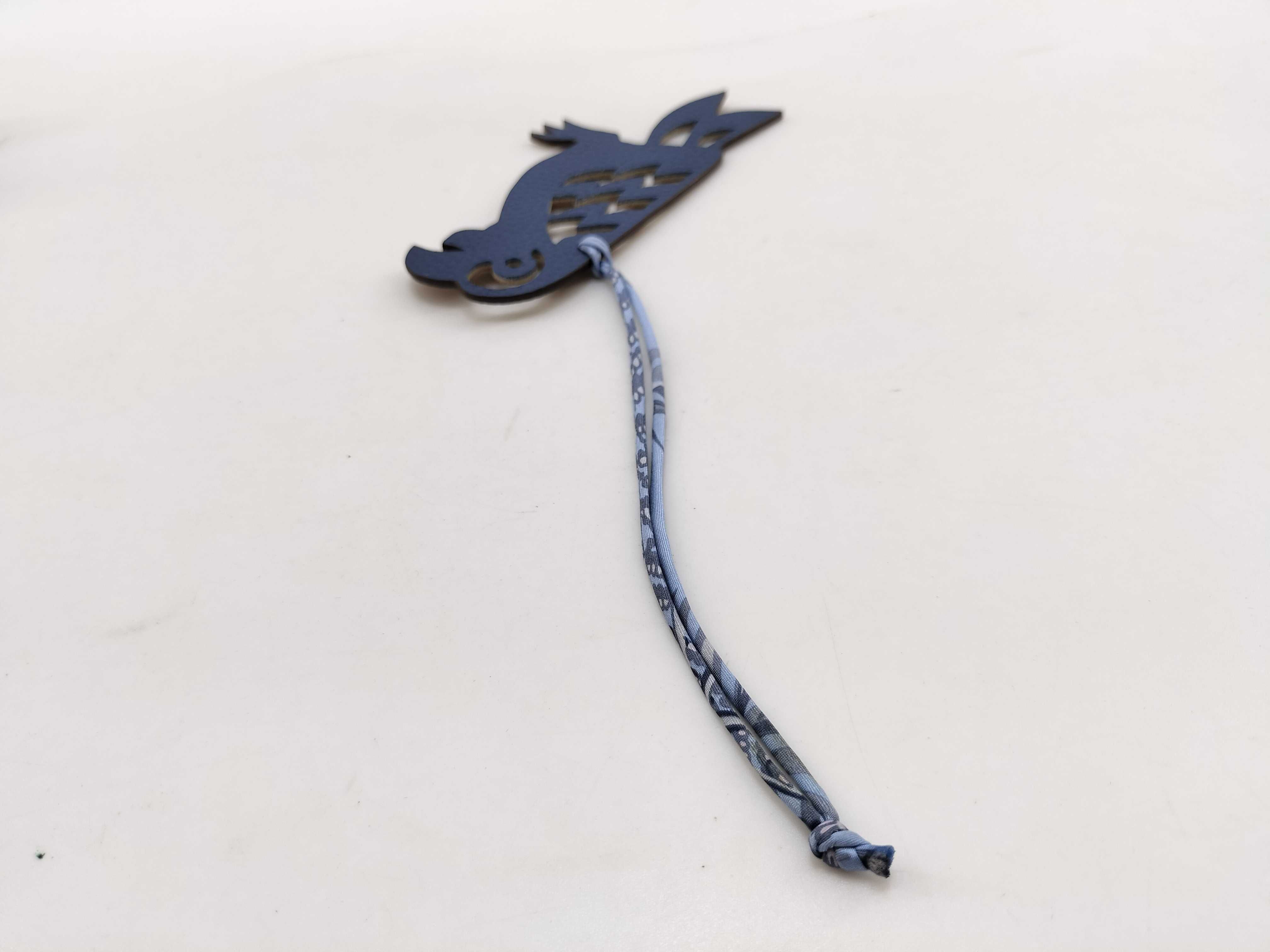 Petit H Parrot Charm Navy x Brown Hermes Charm — view 3