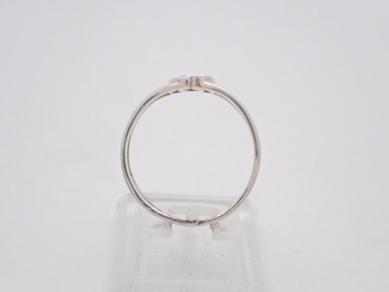 Interlocking G Silver Ring, 925 Sterling Silver, 2.2g, Size #21 — view 3