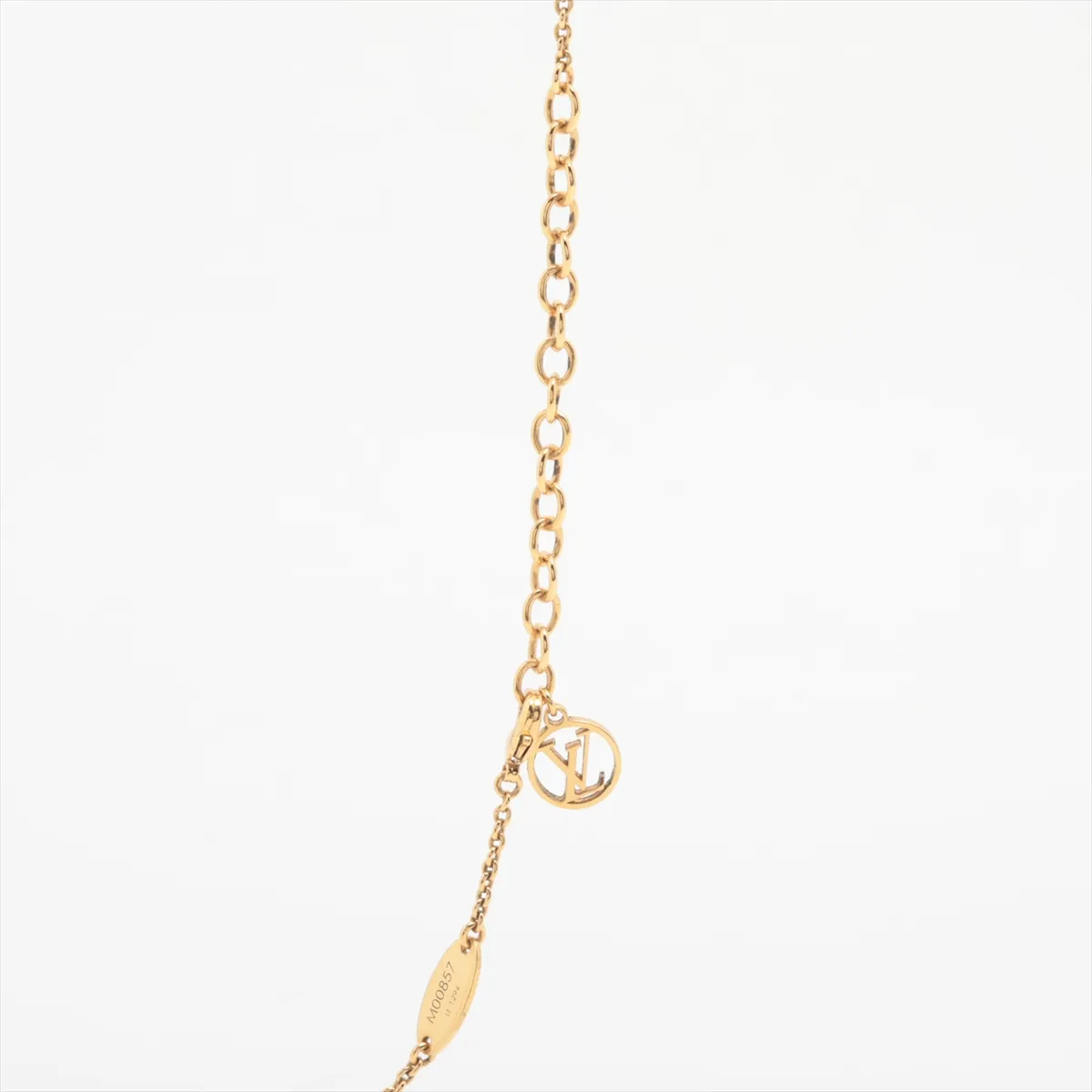 M00857 Essential V LE1294 Necklace, GP Gold. Shows — view 3
