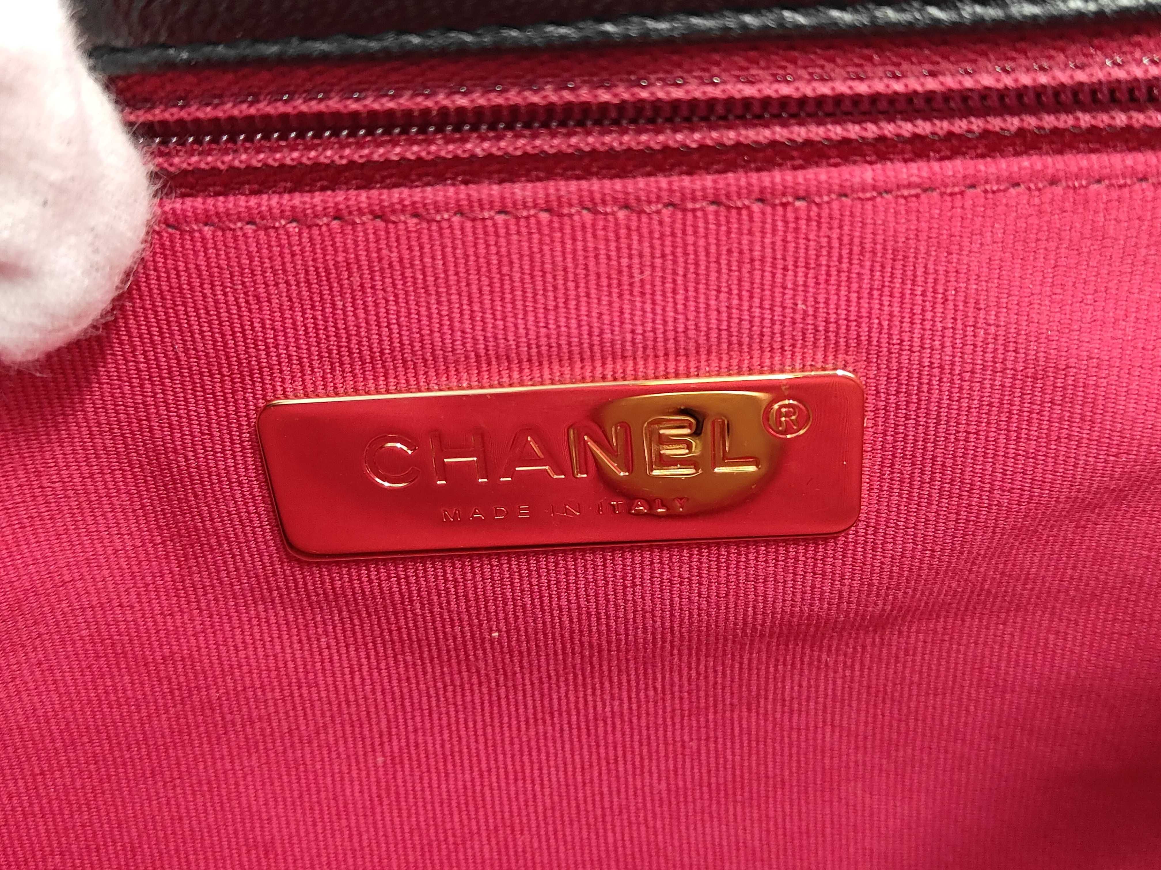 Lambskin Chanel 19 Small Black Chain Shoulder Bag Gold Shoulder Bag — view 12