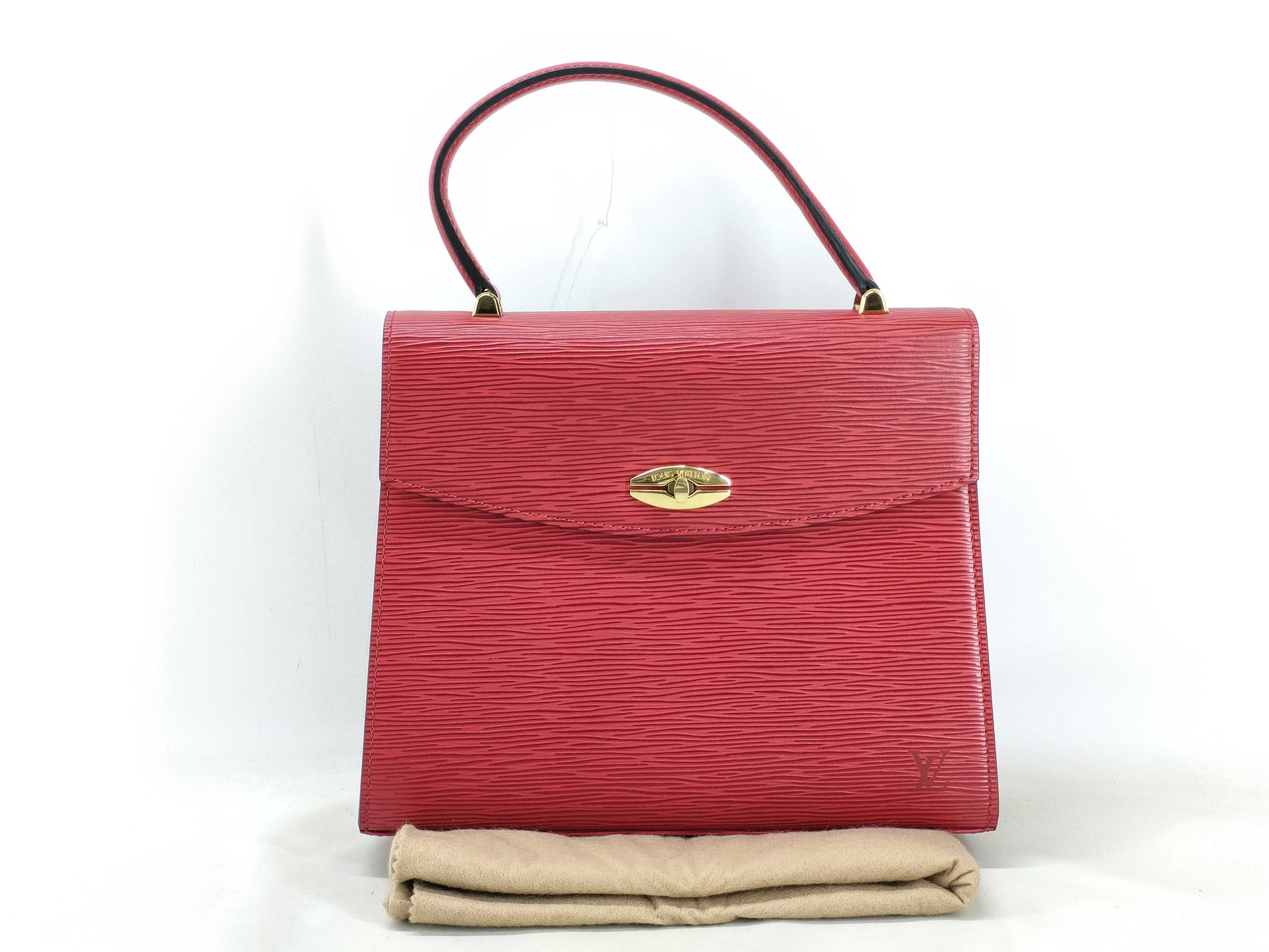 Epi M52377 Malesherbes Red Epi Handbag