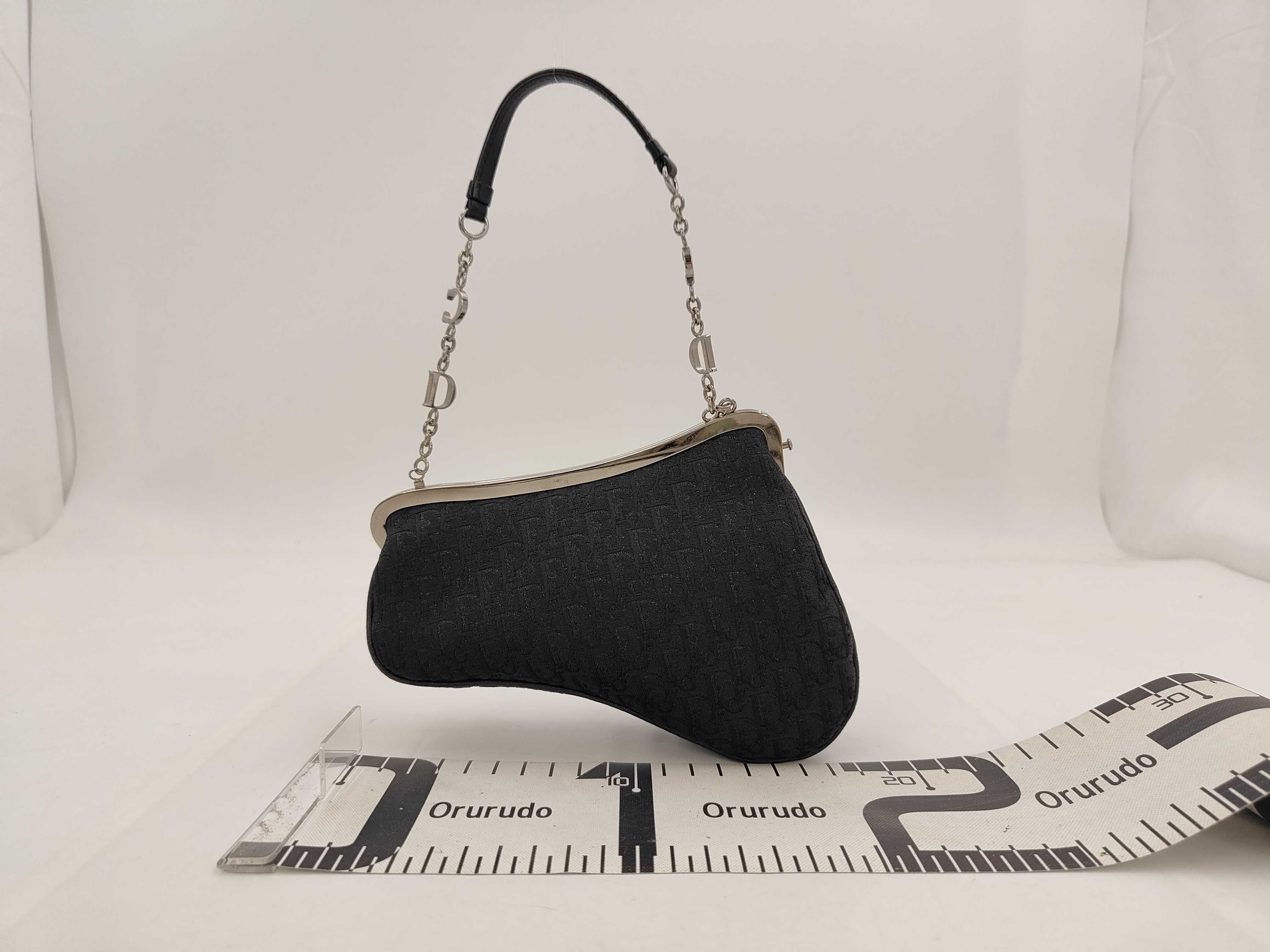 Trotter Handbag Saddle Clasp Black Bag — view 2