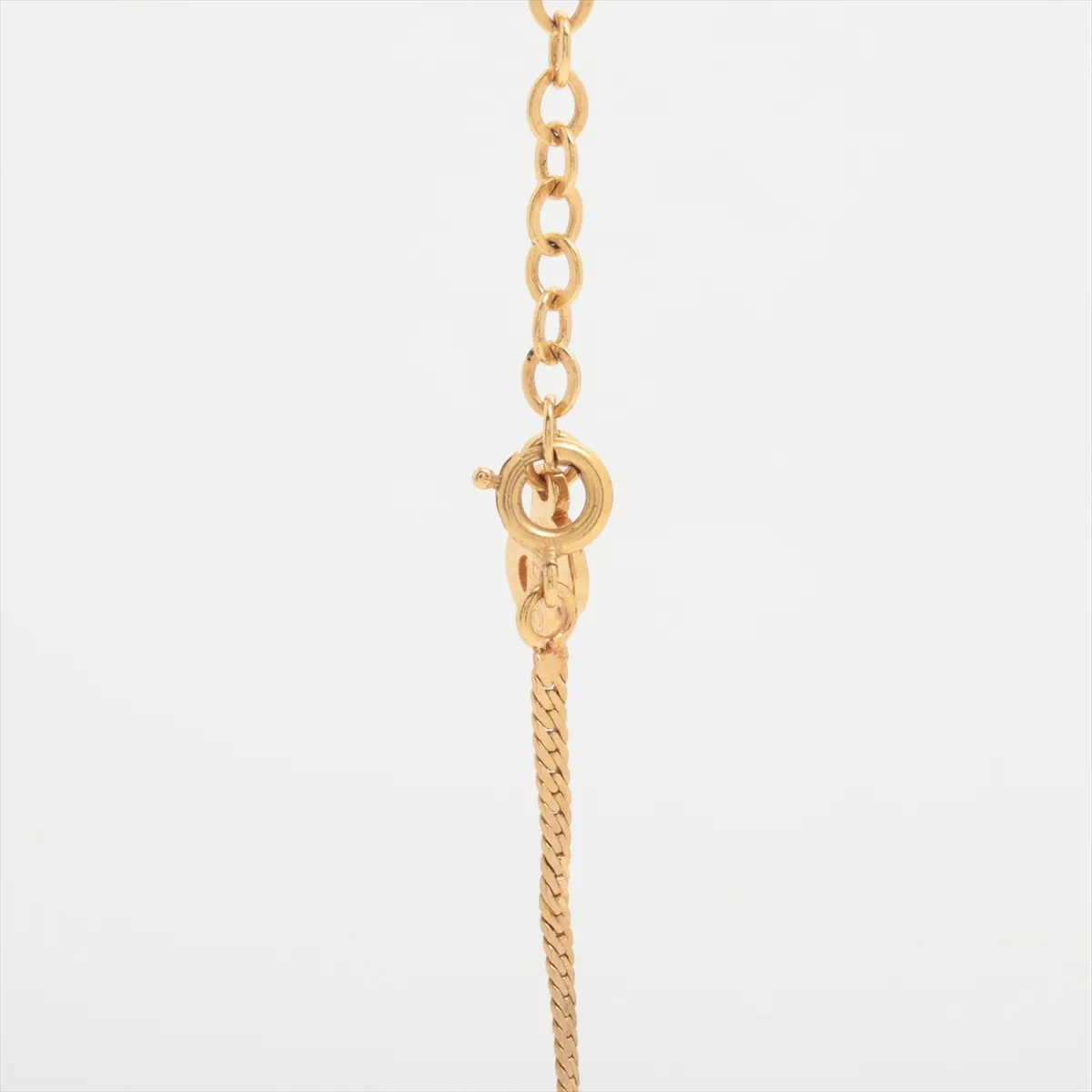 necklace, GP x rhinestone, gold, — view 3