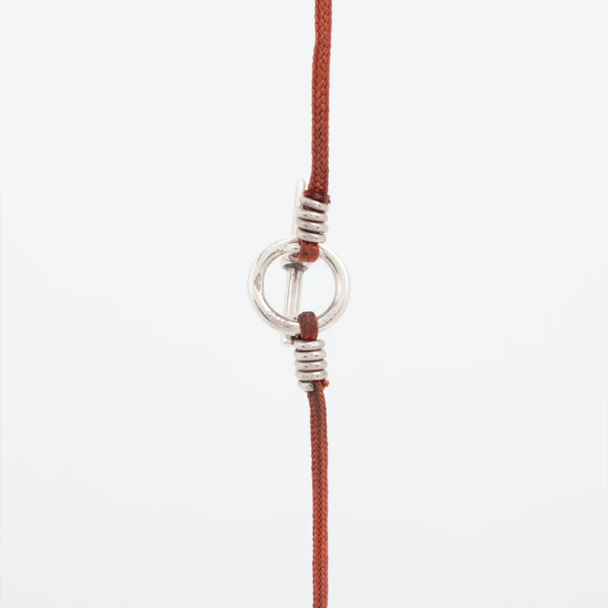 Necklace 925 x Fabric Brown x Silver — view 3