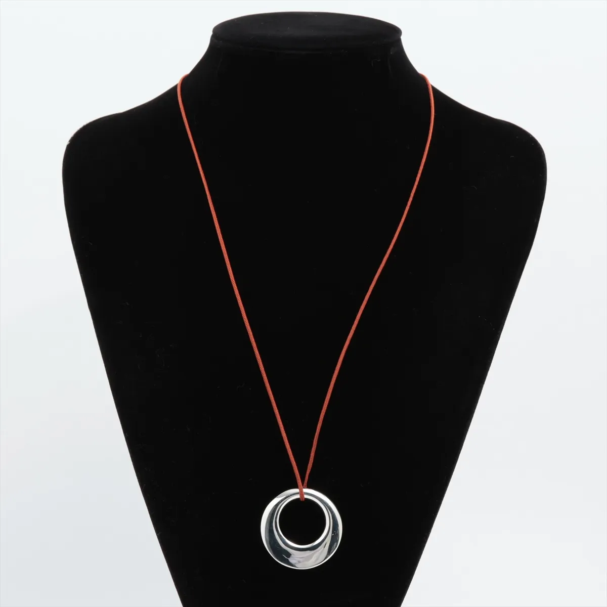 Necklace 925 x Fabric Brown x Silver — view 5