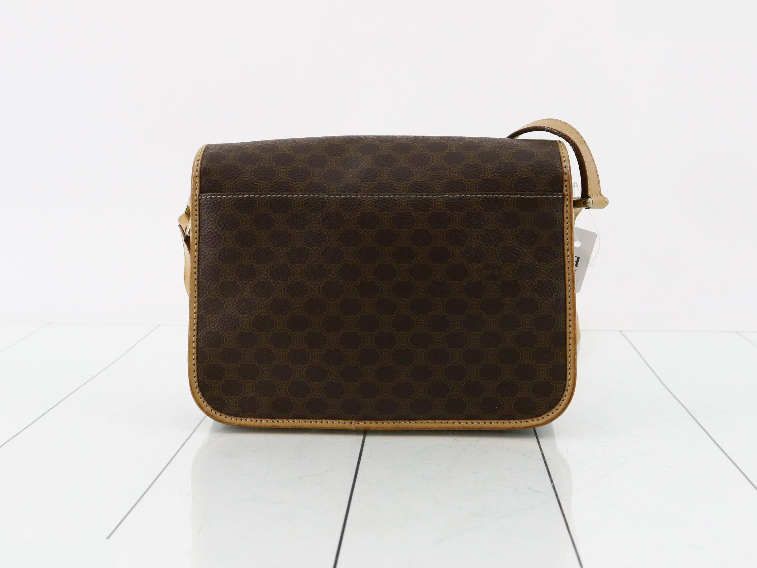 Macadam Circle Logo Mini Flap Bag, Brown, 22 x 16 x 7 cm — view 2