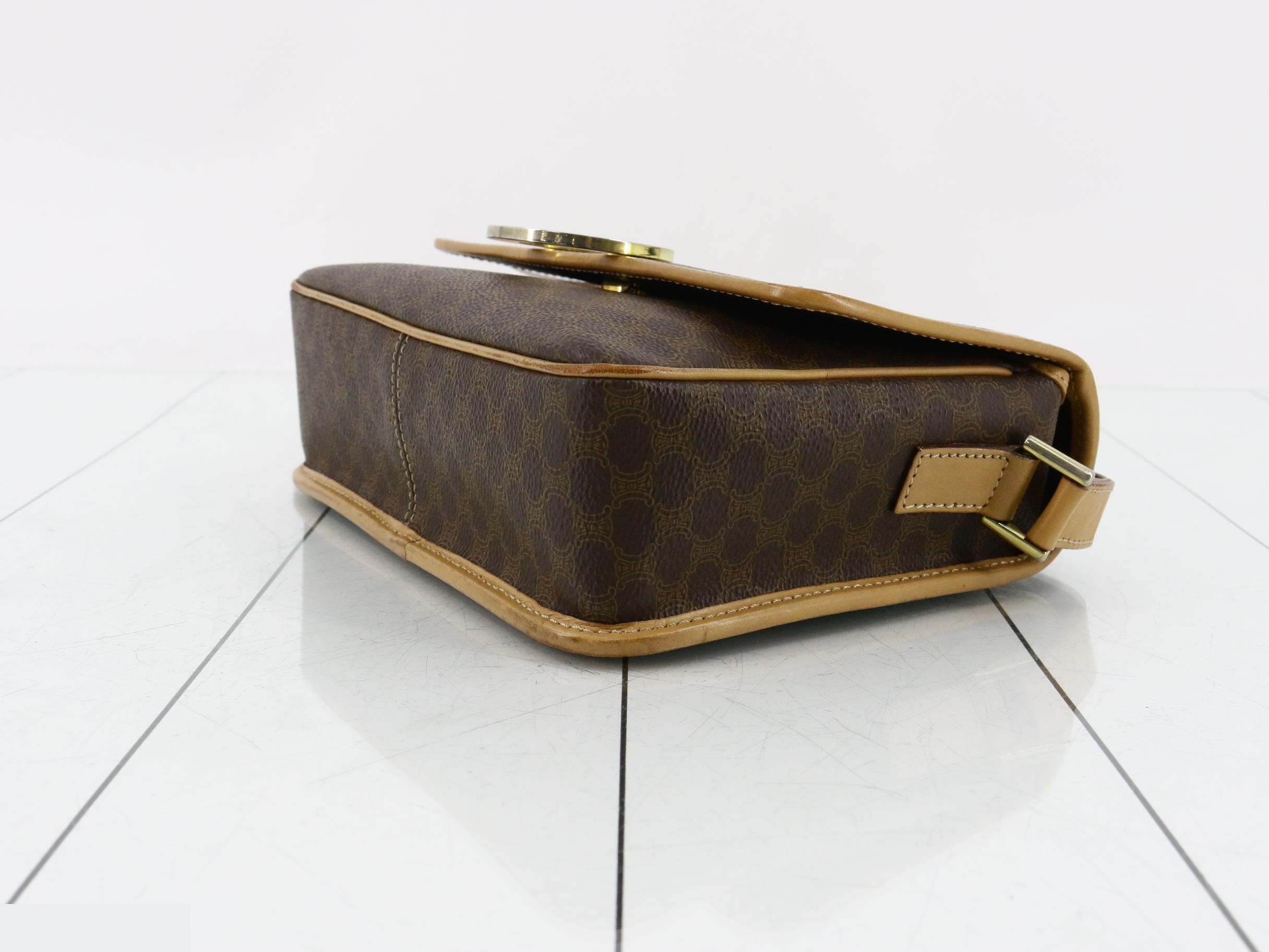 Macadam Circle Logo Mini Flap Bag, Brown, 22 x 16 x 7 cm — view 6