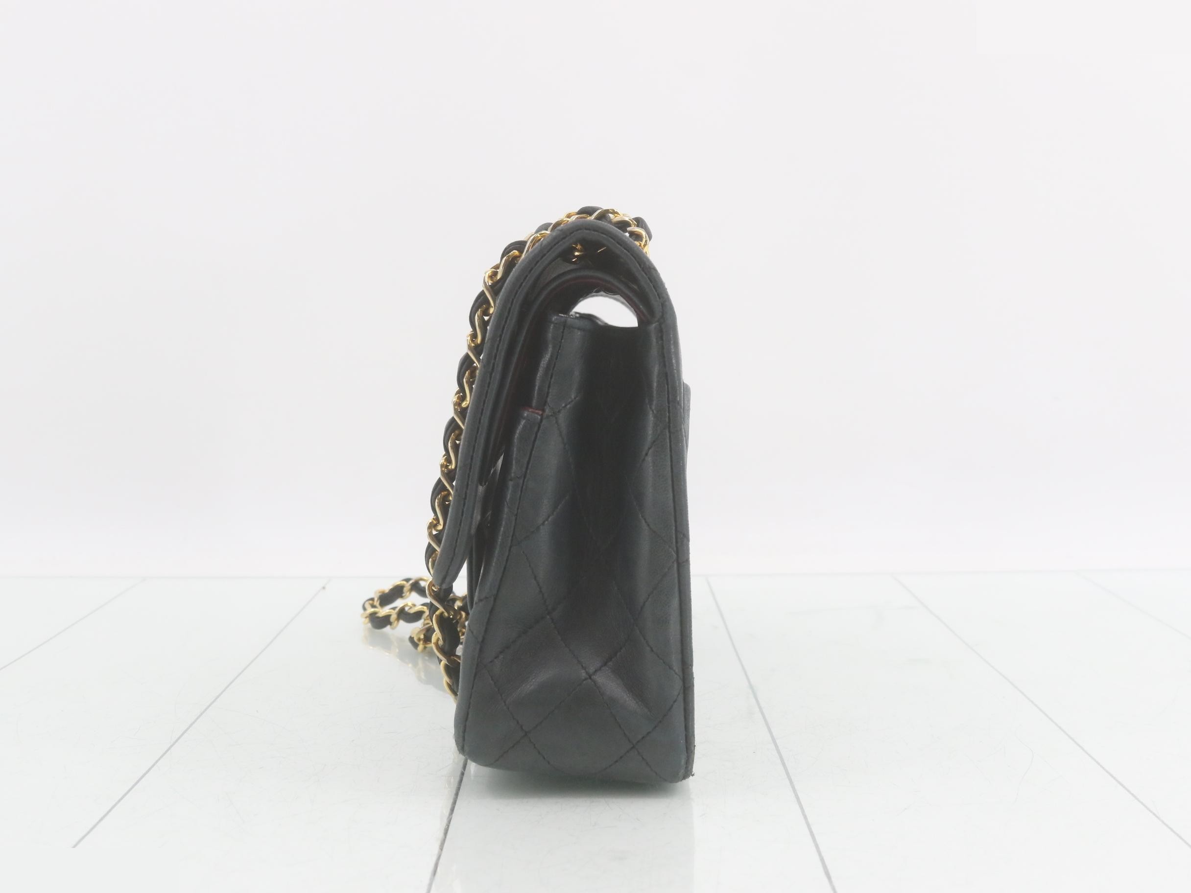 Matelassé Chain Shoulder Bag, Size 25, Lambskin — view 3