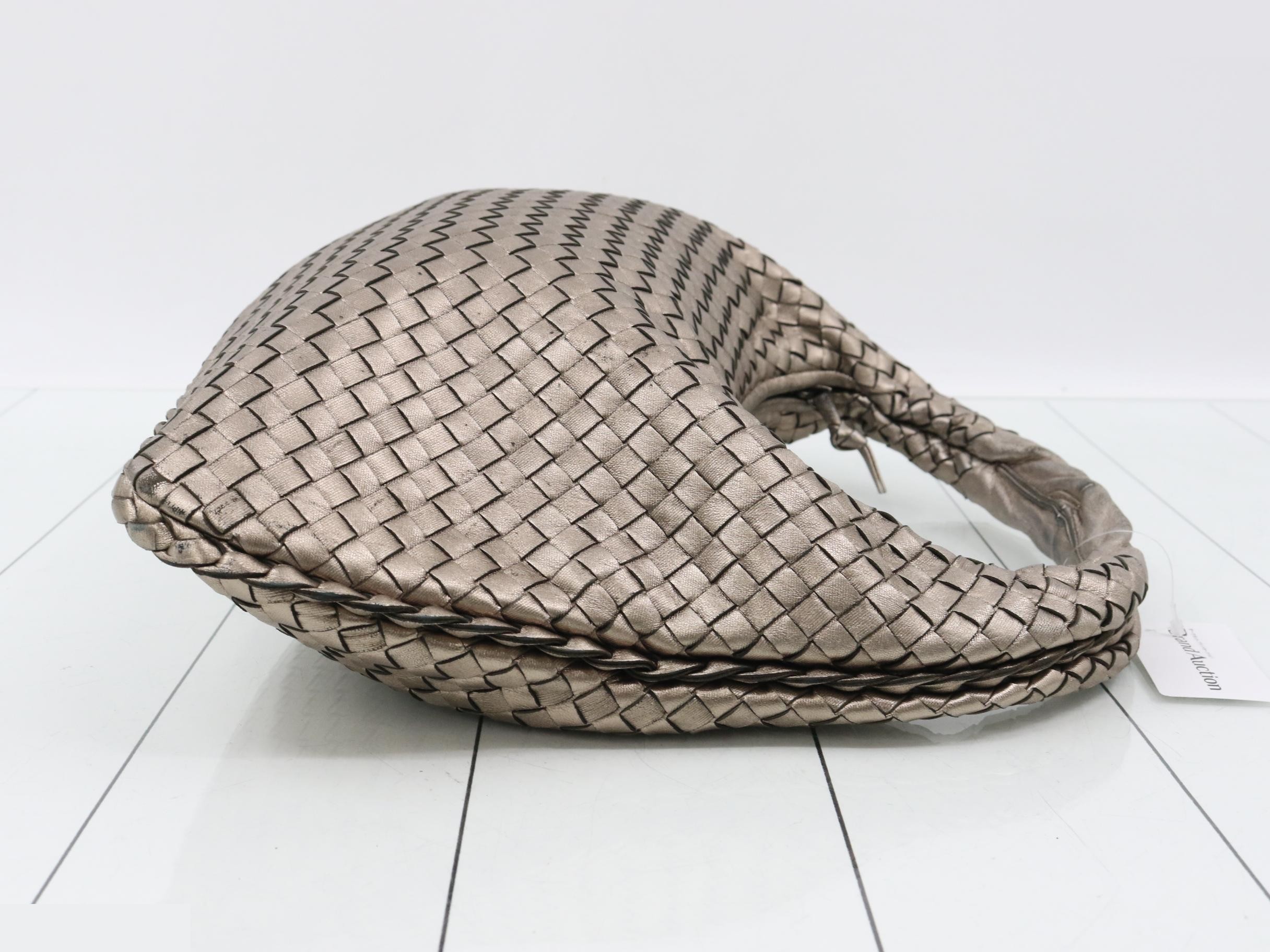 Intrecciato handbag, gold — view 3