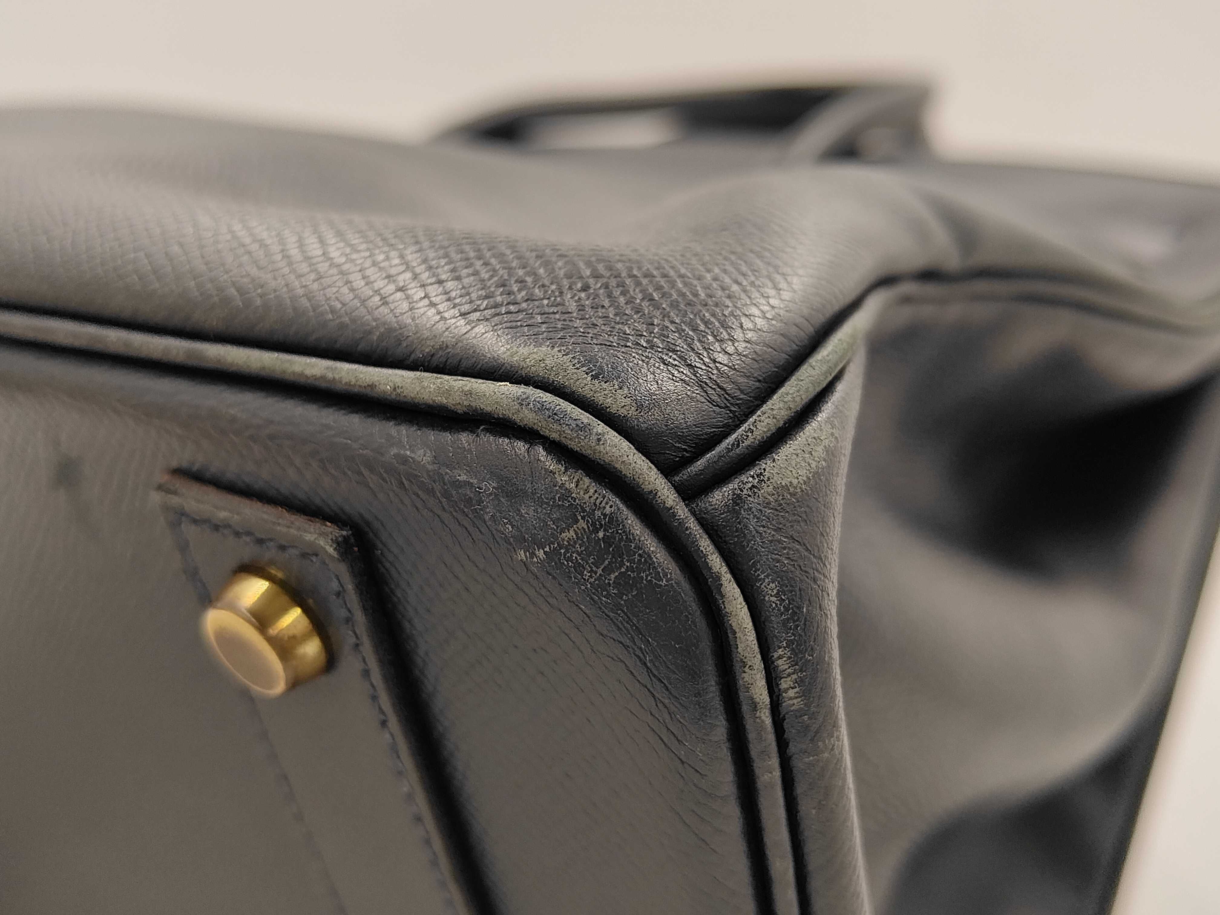 Birkin 40 navy handbag — view 5