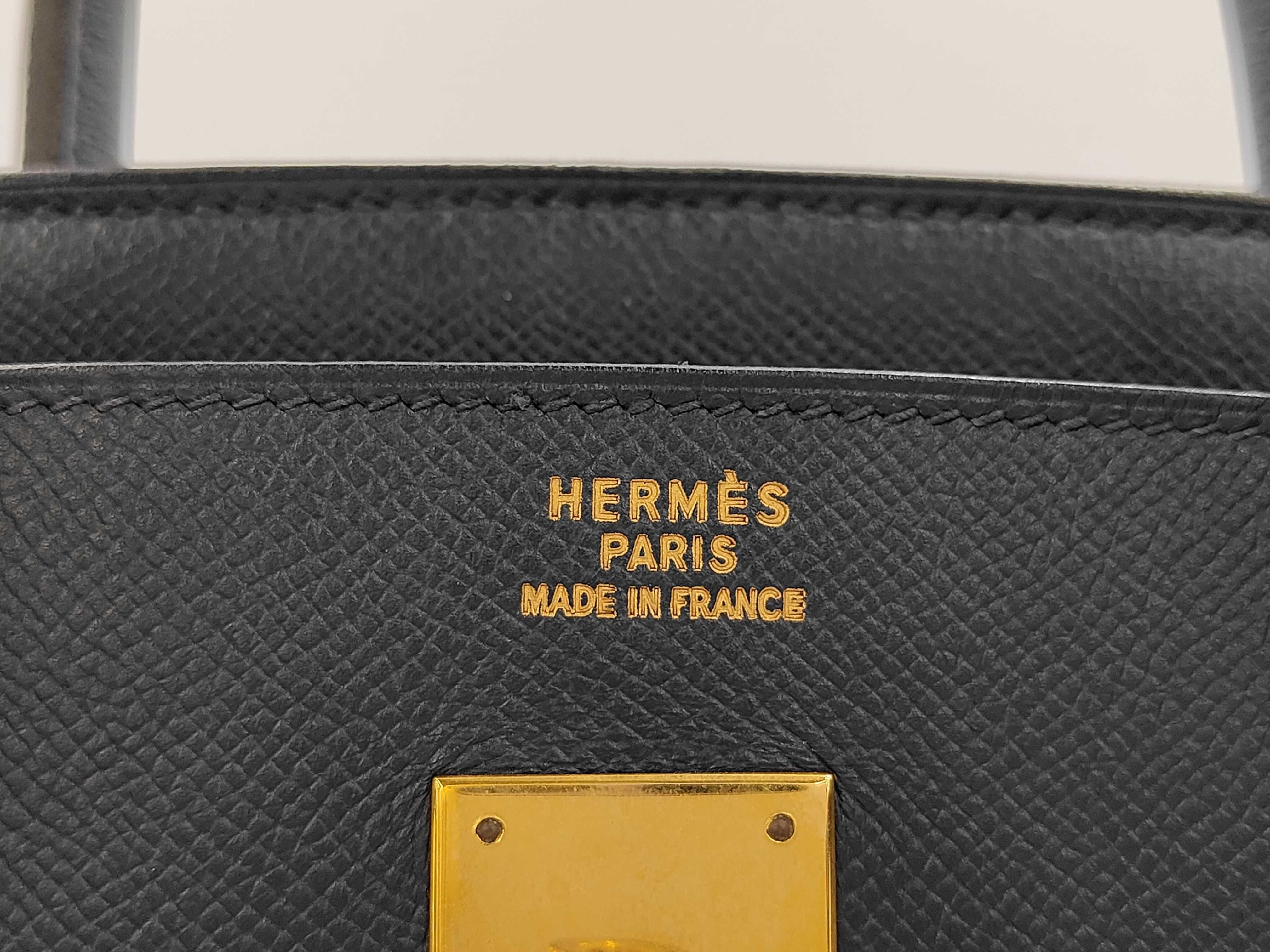 Birkin 40 navy handbag — view 8