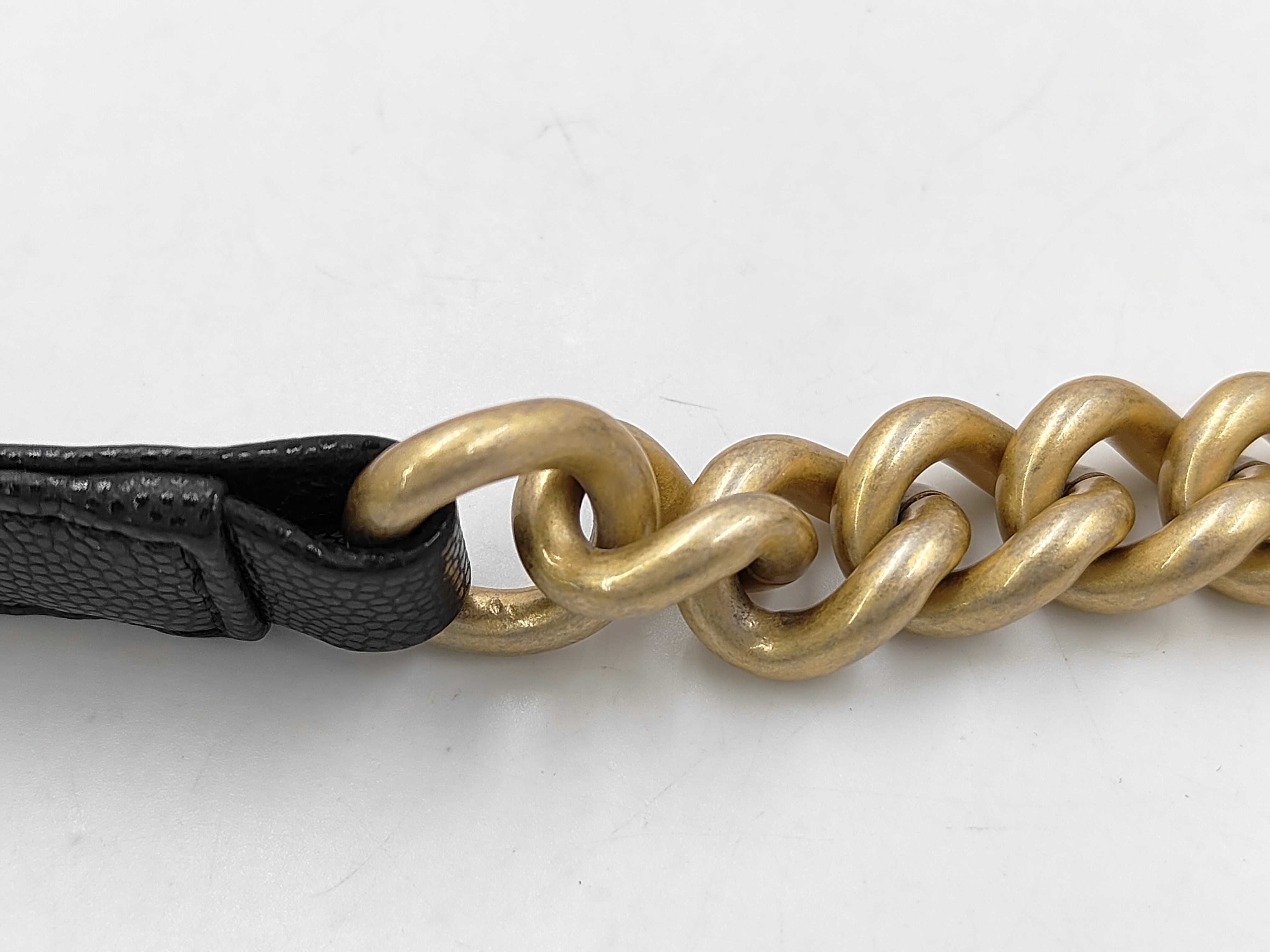 Caviar Skin Boy Chanel Chain Shoulder Bag with Serial Number Plate — view 6