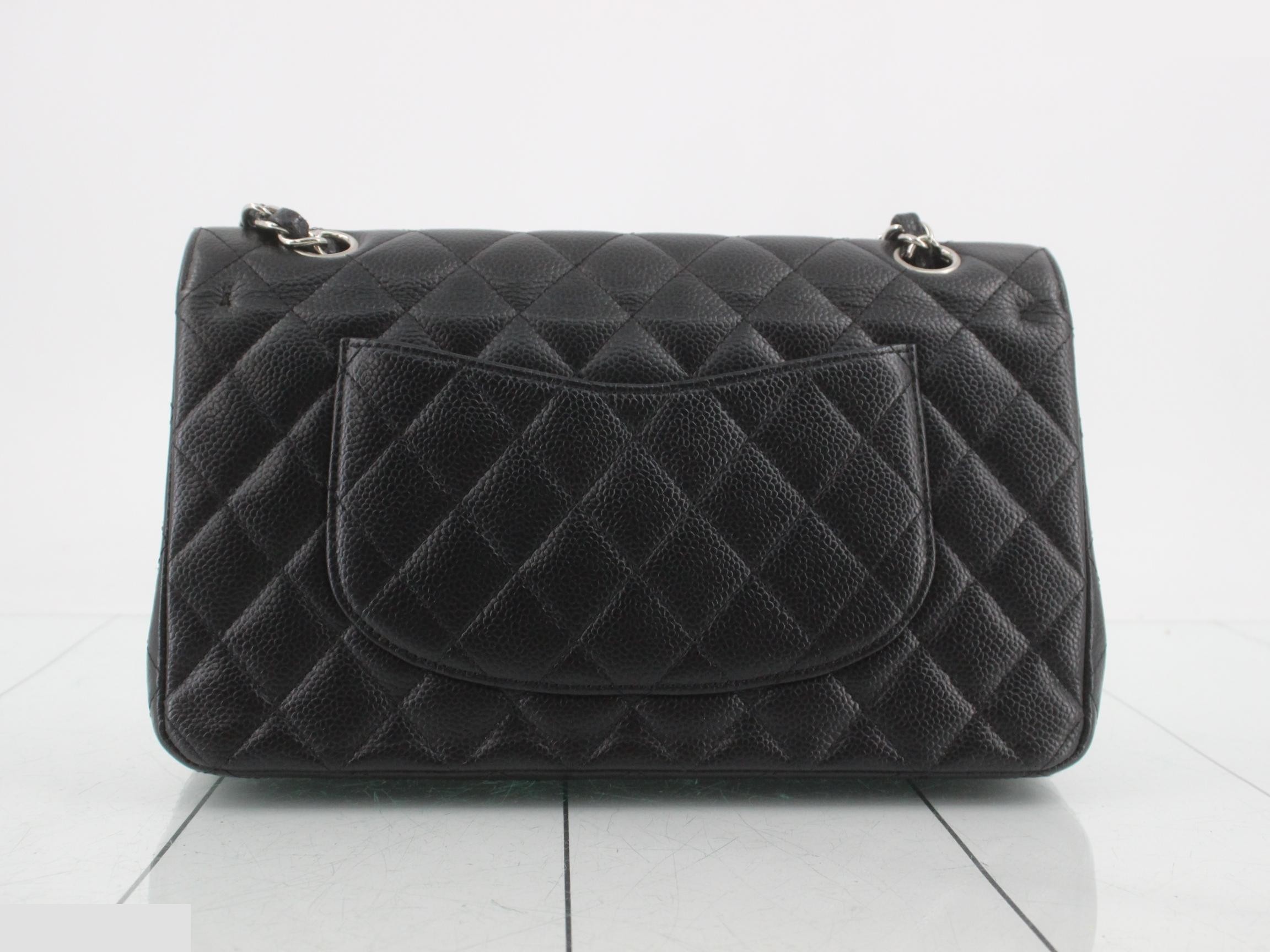Caviar Double Flap 25 Shoulder Bag Seal — view 2