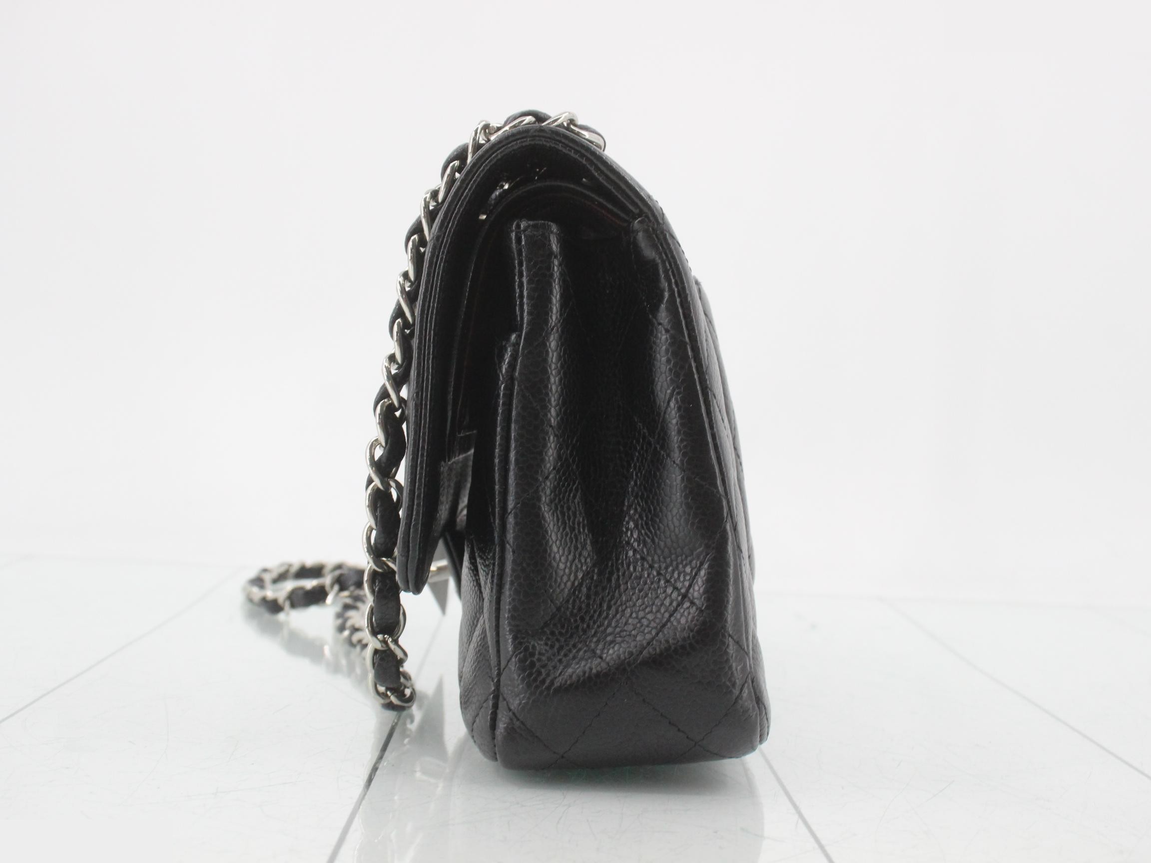 Caviar Double Flap 25 Shoulder Bag Seal — view 3
