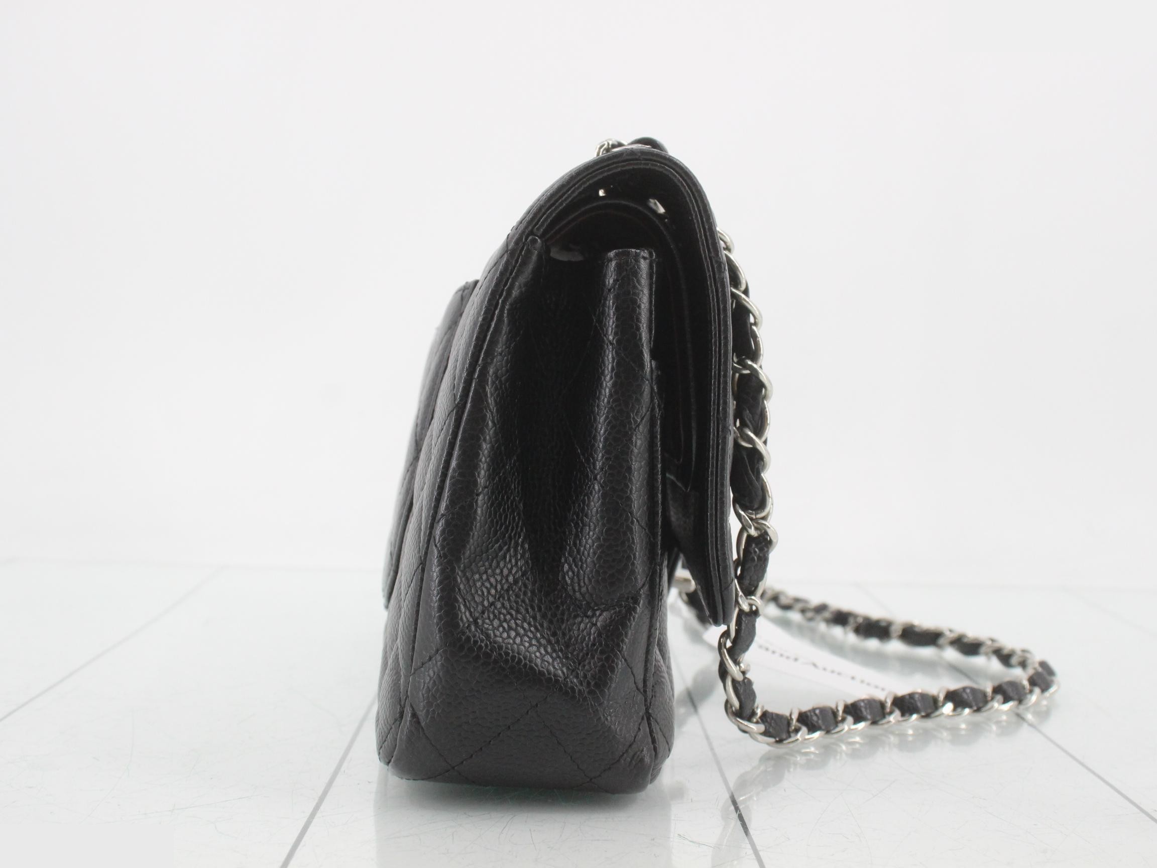 Caviar Double Flap 25 Shoulder Bag Seal — view 4