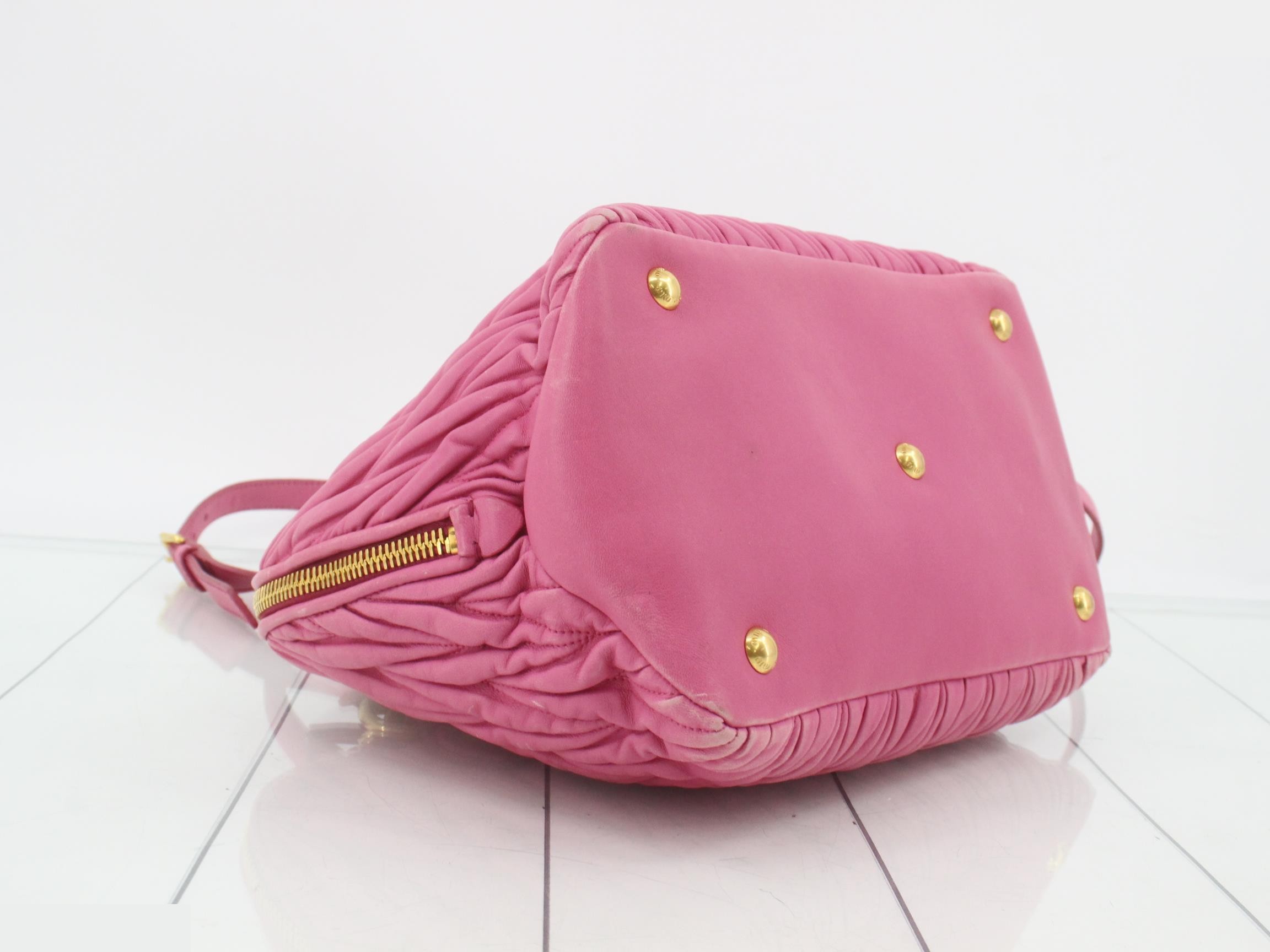Matelasse (bag)/2WAY handbag with long strap pink — view 5